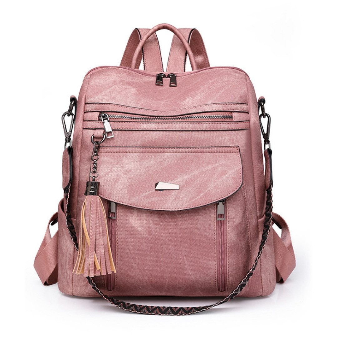 inschimmer Cityrucksack Rucksakck Damen Vintage Cityrucksack Tagesrucksack für Arbeit Schule