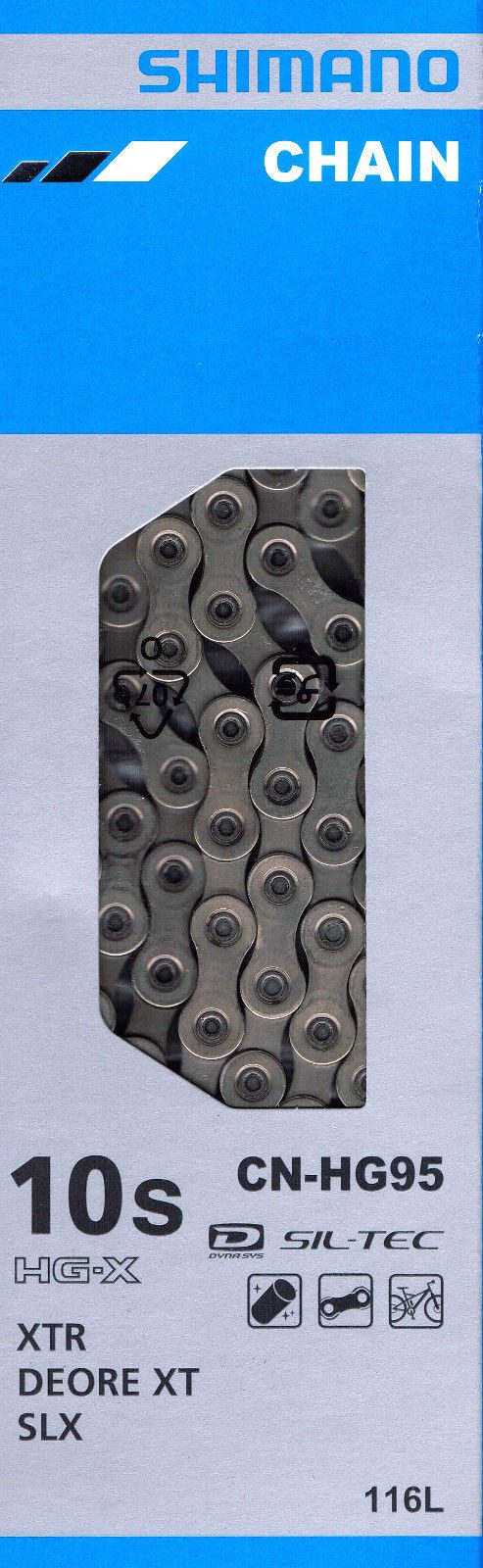 Fahrradkette Shimano XTR XT Kette HG95 10 fach Fahrradkette 116 L CN - HG 95