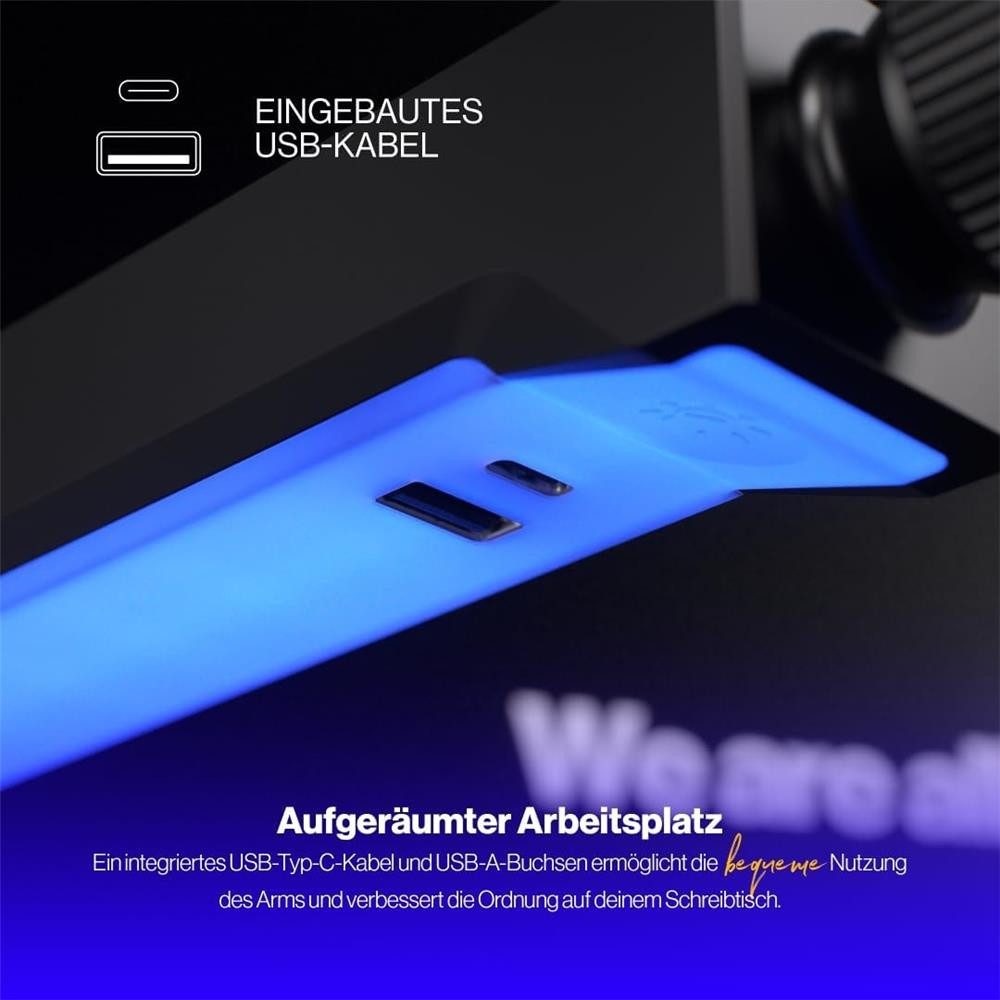 ENDORFY Mikrofon-Halterung Broadcast Low Profile RGB Boom Arm, Mikrofonarm