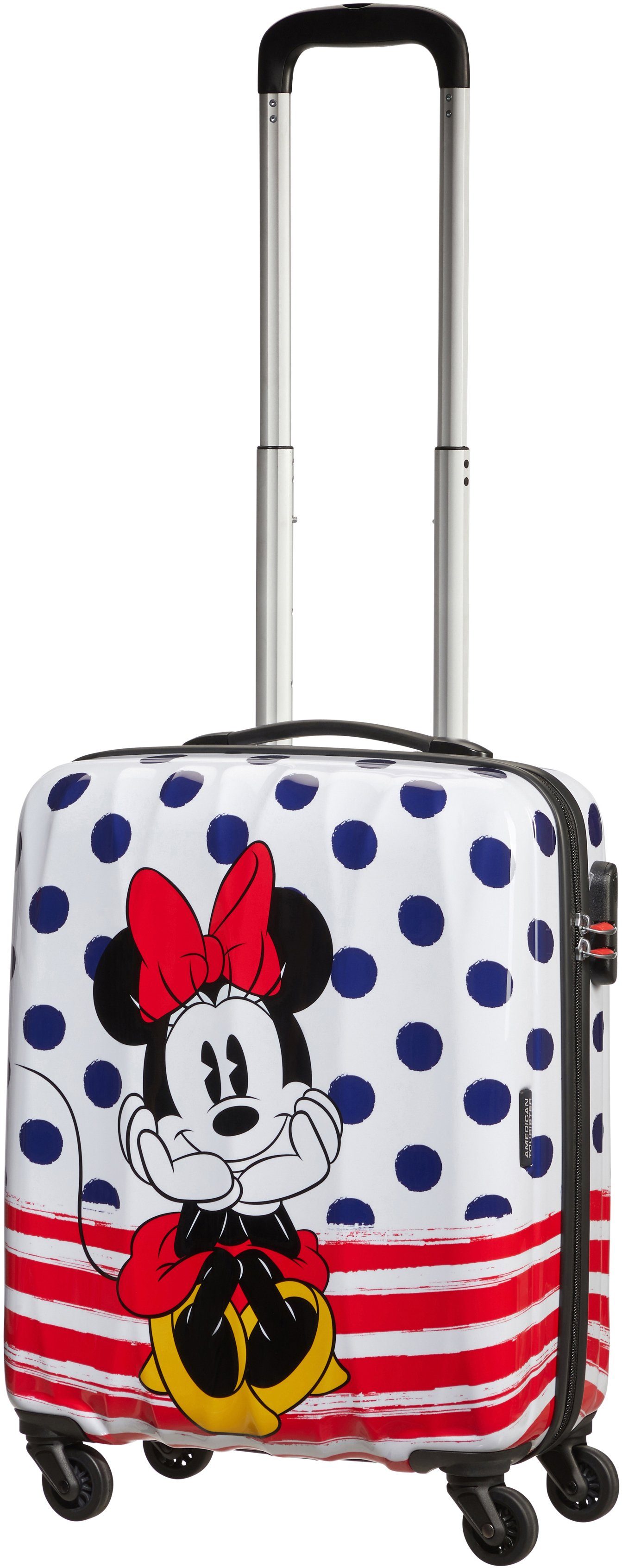 American Tourister® Blue cm, Dots, Hartschalen-Trolley minnie-blue-dots Rollen Legends, 55 Minnie Disney 4
