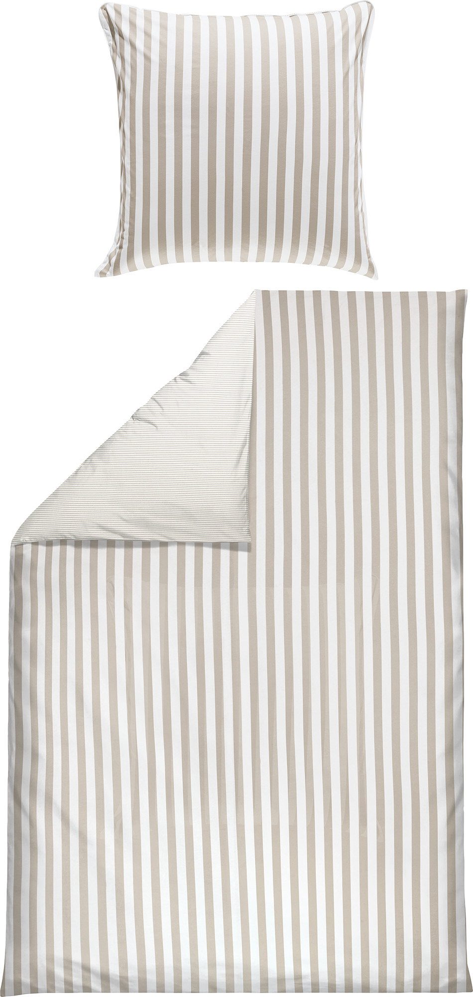 Erwin Müller Bettwäsche Wendebettwäsche, Biber, Streifen günstig online kaufen