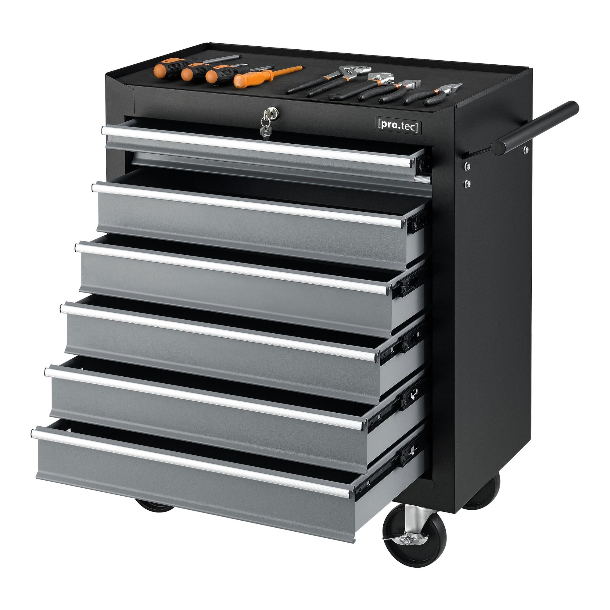 pro.tec Werkstattwagen, unbestückt, max. Traglast:70 kg, Werkzeugwagen mit günstig online kaufen