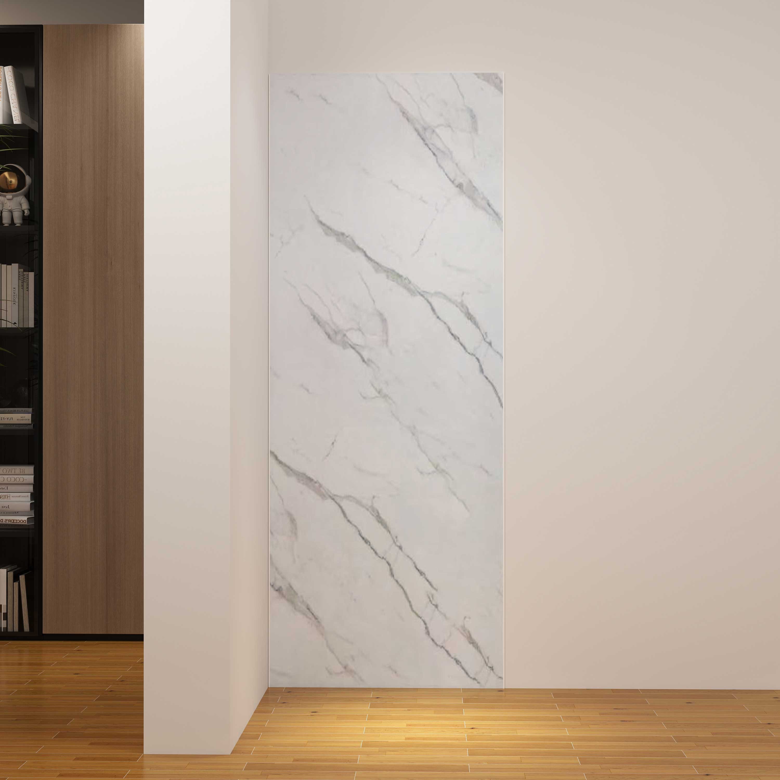 duschspa Duschrückwand Weißem Steinmuster Duschwandpaneele wasserdichte PE- günstig online kaufen