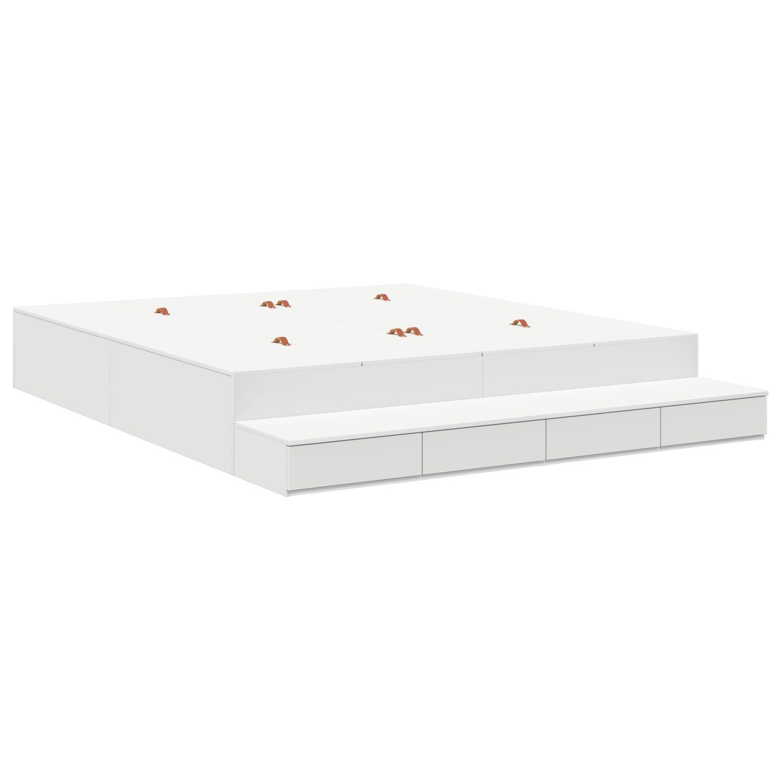 vidaXL Bett Stauraum Bettgestell Weiß 180x200 günstig online kaufen