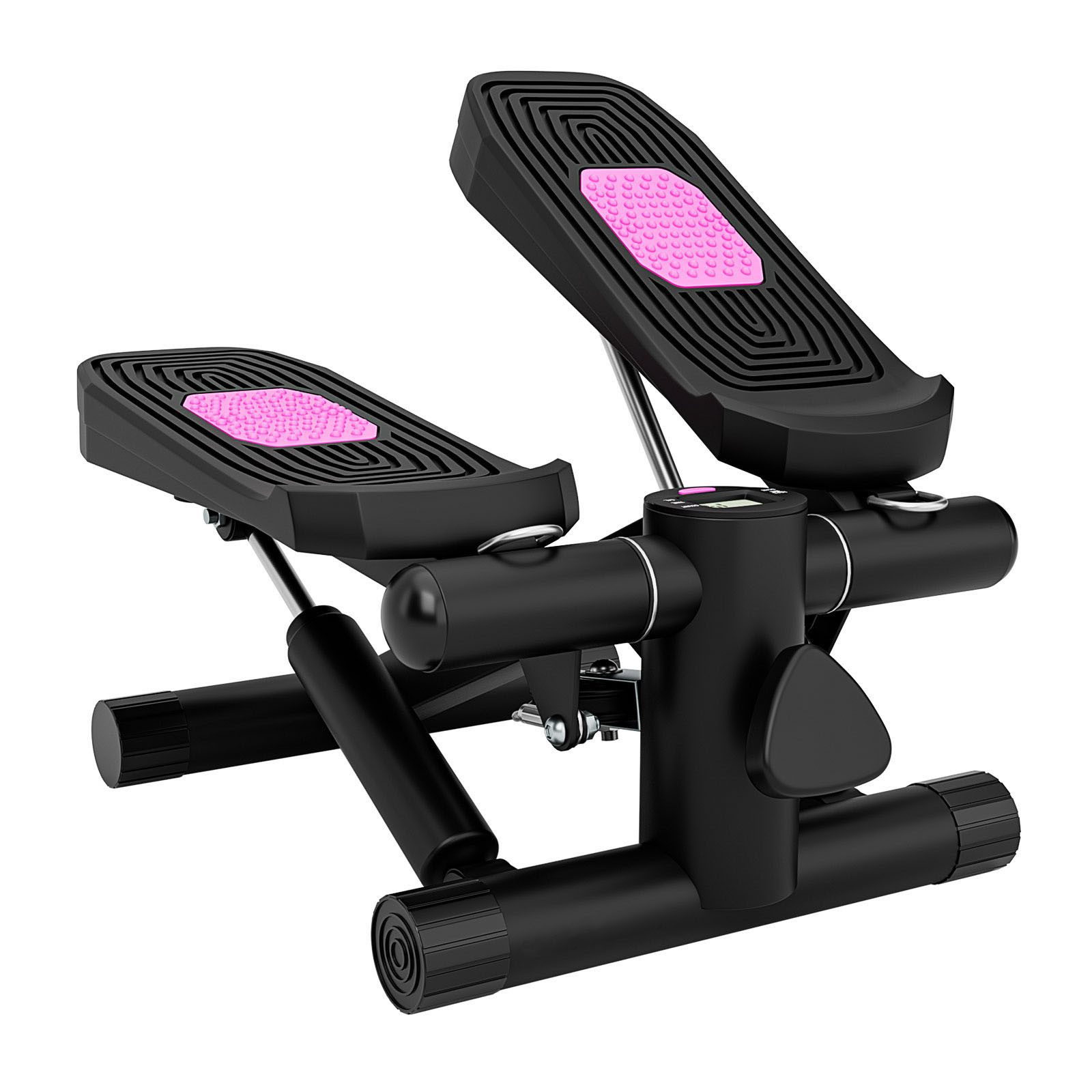 COSTWAY Mini-Stepper Mit Widerstandsband, unterwegs Fitnessgerät für zuhause