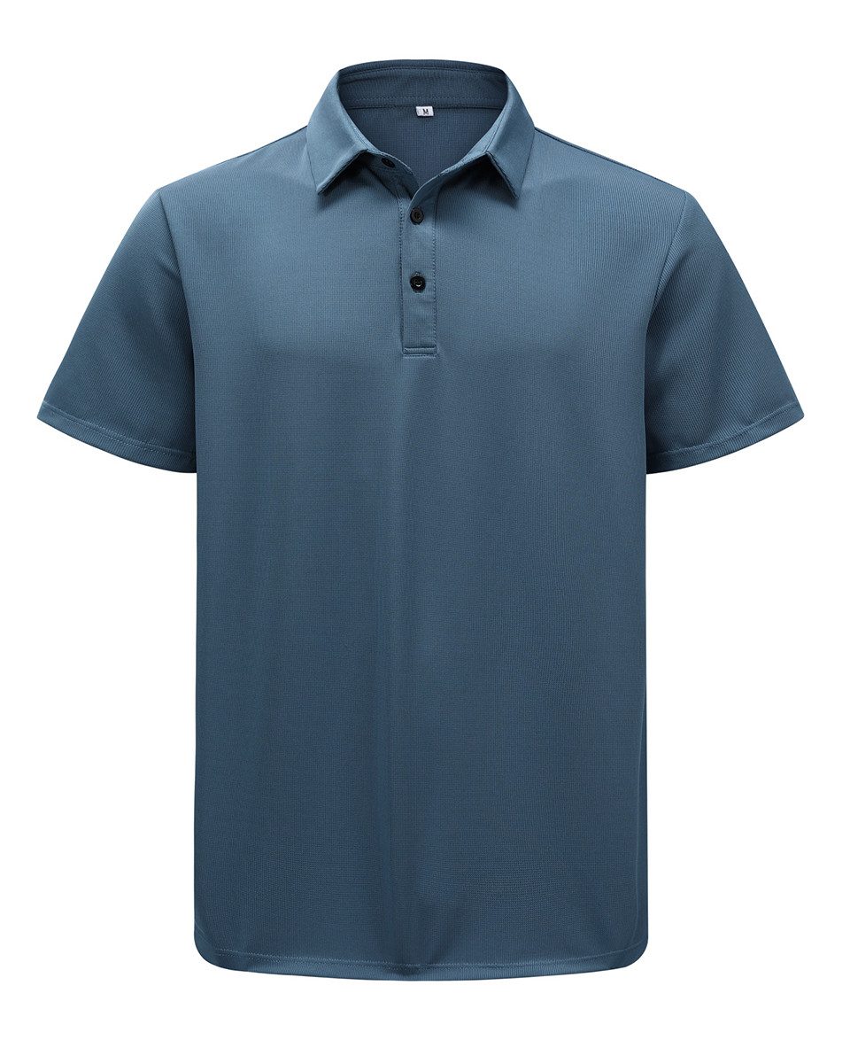 Allthemen Poloshirt Herren Kurzarm Poloshirt mit 3-Knopfleiste Business Regular Fit