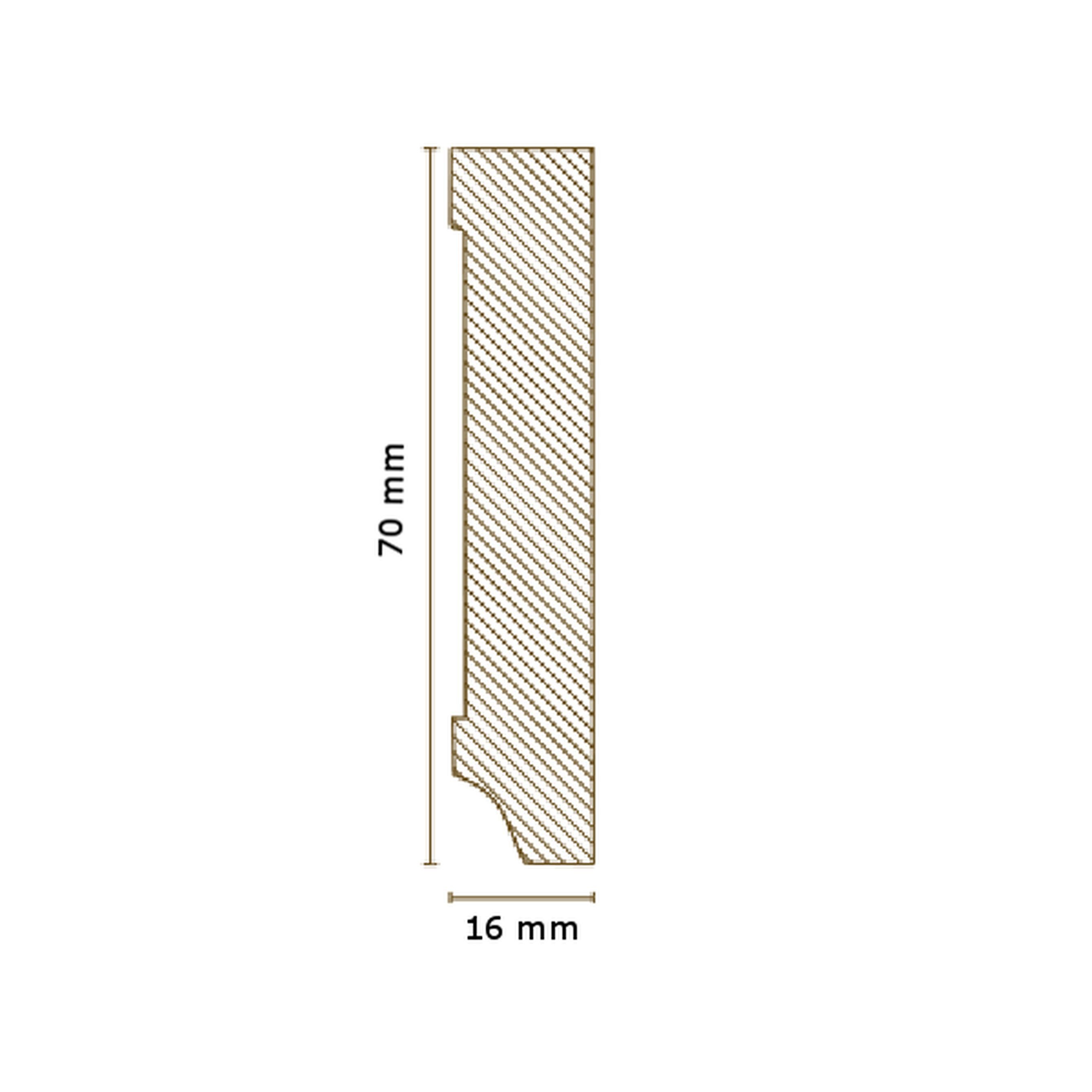 PROVISTON Sockelleisten-Aussenecke 16 x 70 x 400 mm Aussenwinkel MDF-Kern foliert Weiß by PROVISTON, 2-St.