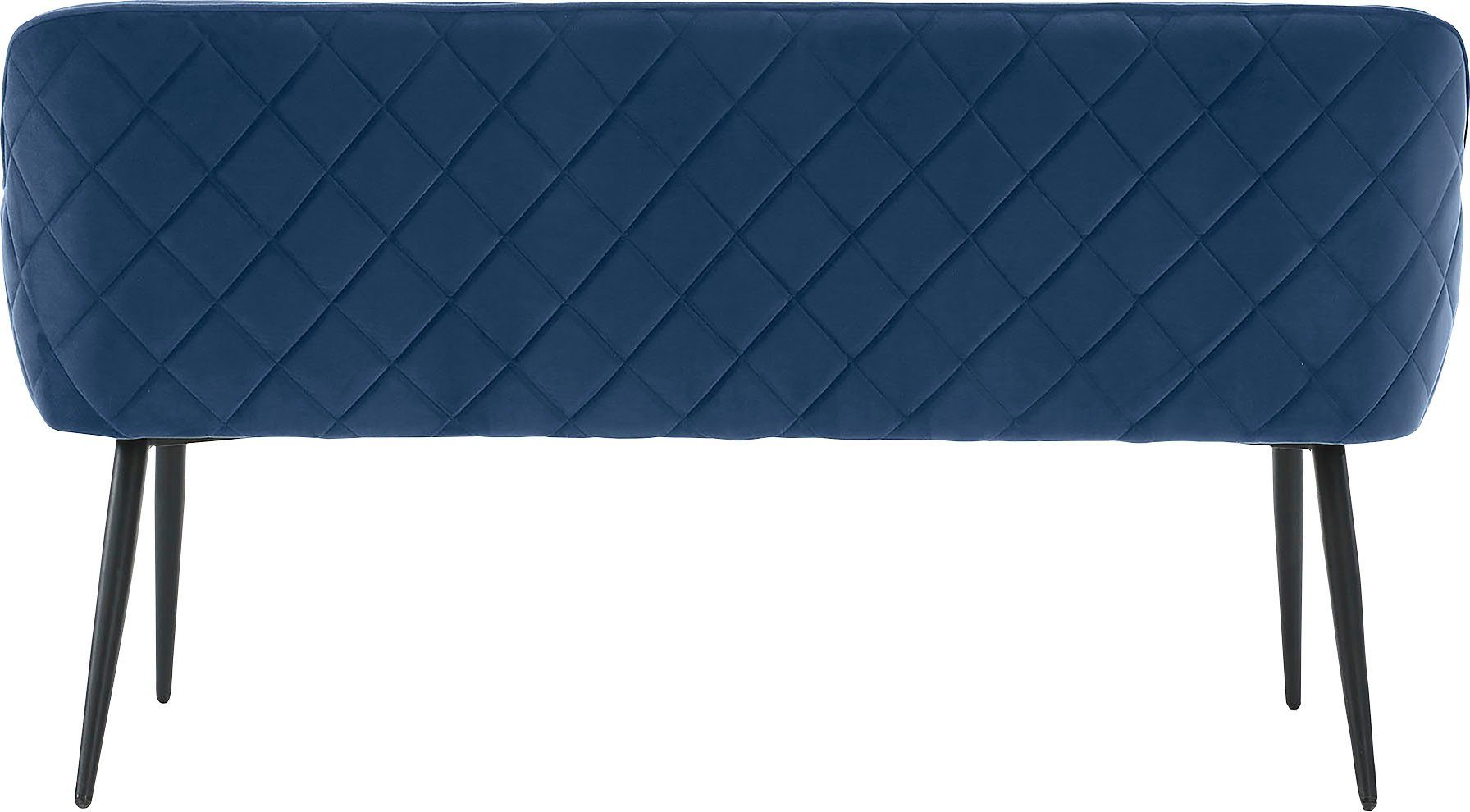 SalesFever Sitzbank, mit Armlehnen Rückensteppung Blau Blau, und | Schwarz