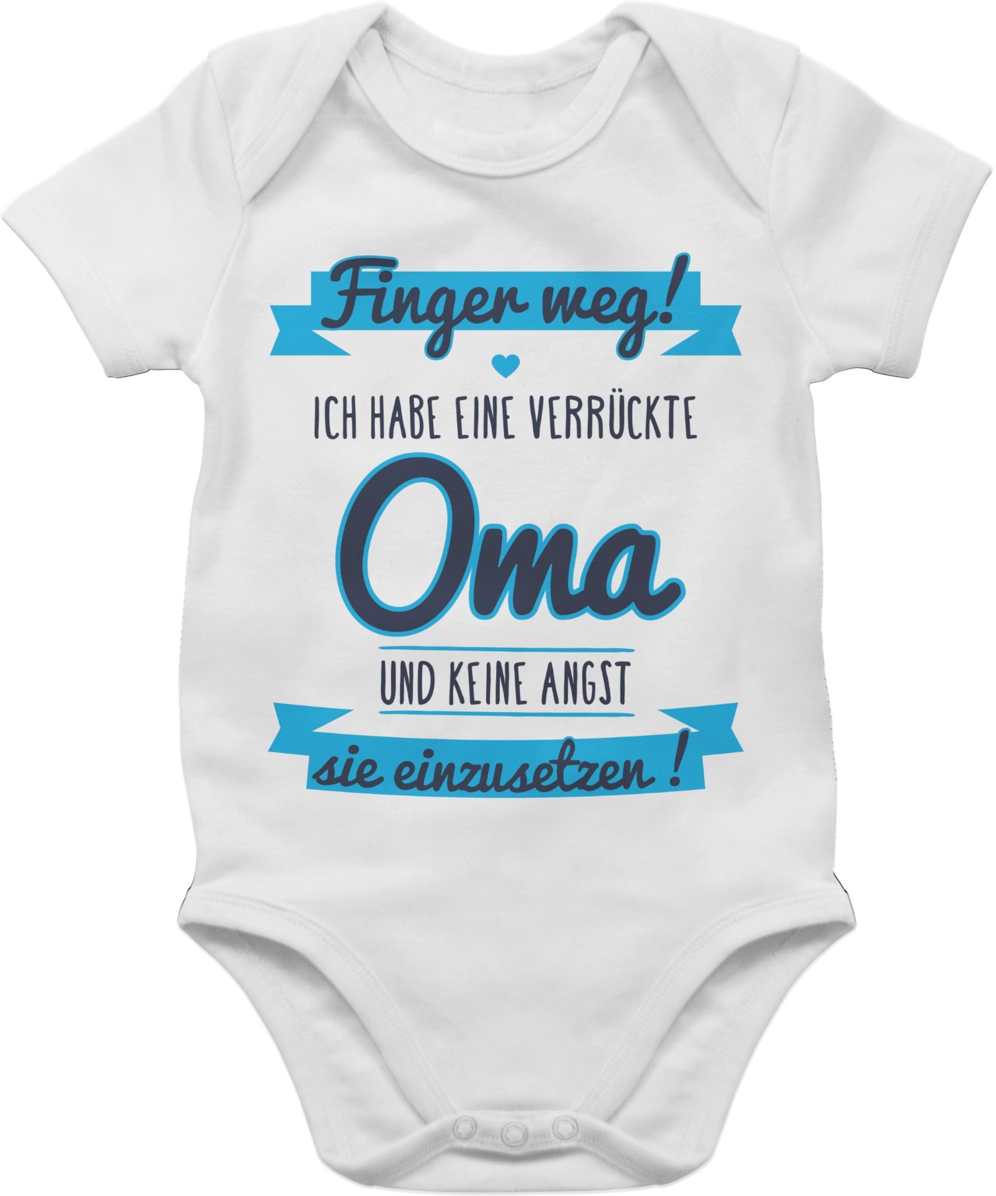 Shirtbody Ich Habe eine verrückte Oma grau/hellblau