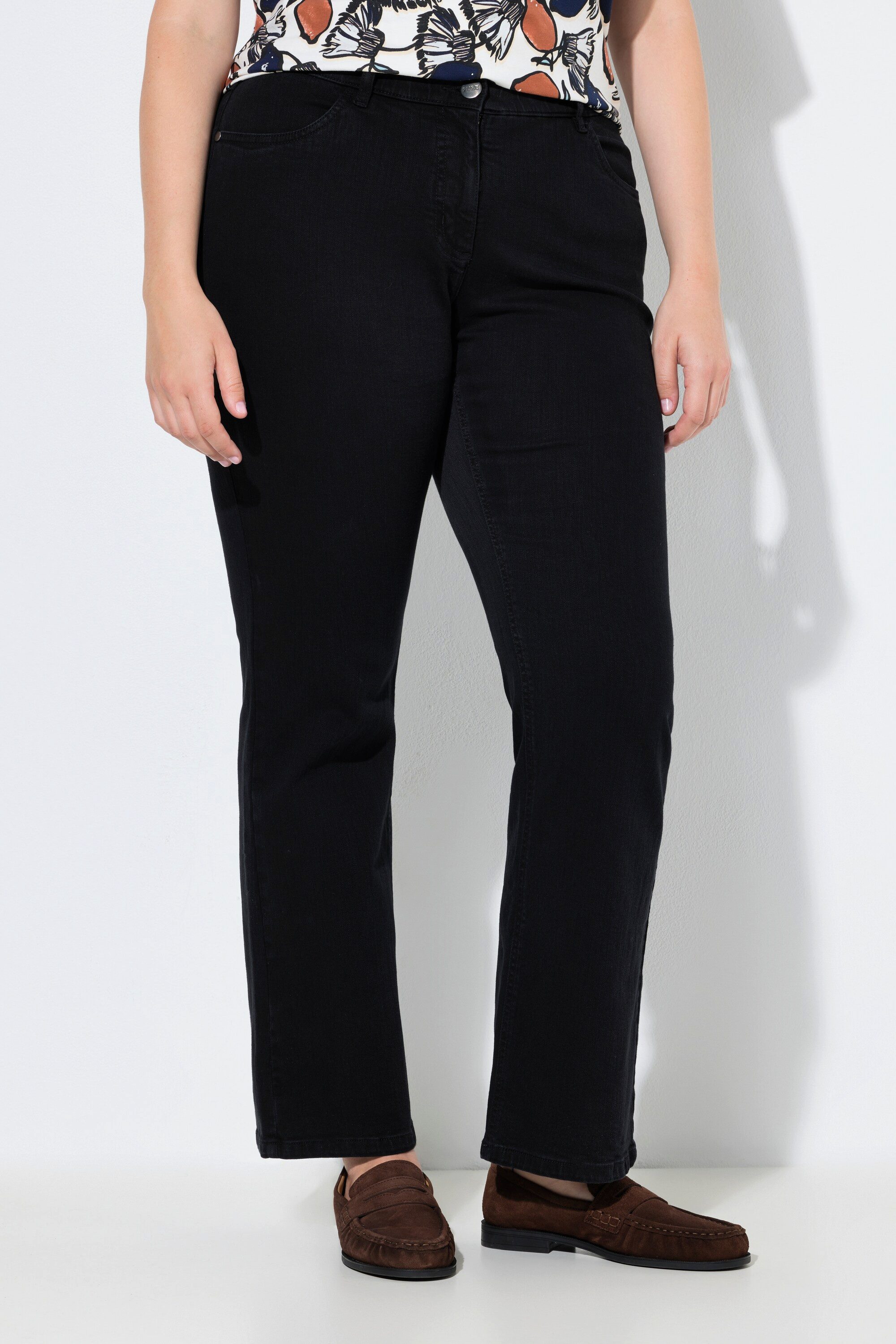 Regular-fit-Jeans Jeans Marie Bootcut Elastikbund Biobaumwolle