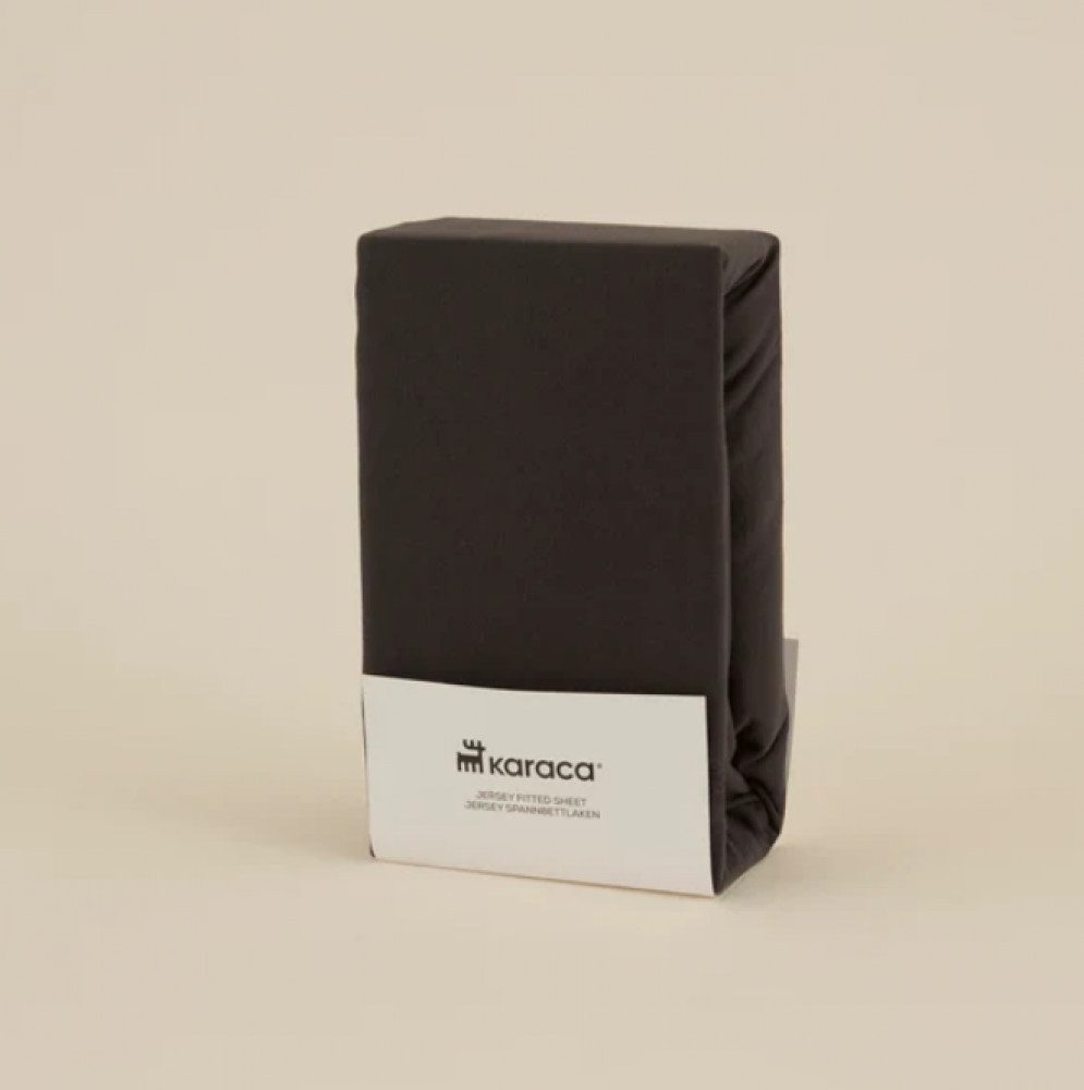 Karaca Bett-Set Karaca Home Jersey Spannbettlaken Bettlaken 200x200+30 cm, Anthrazit