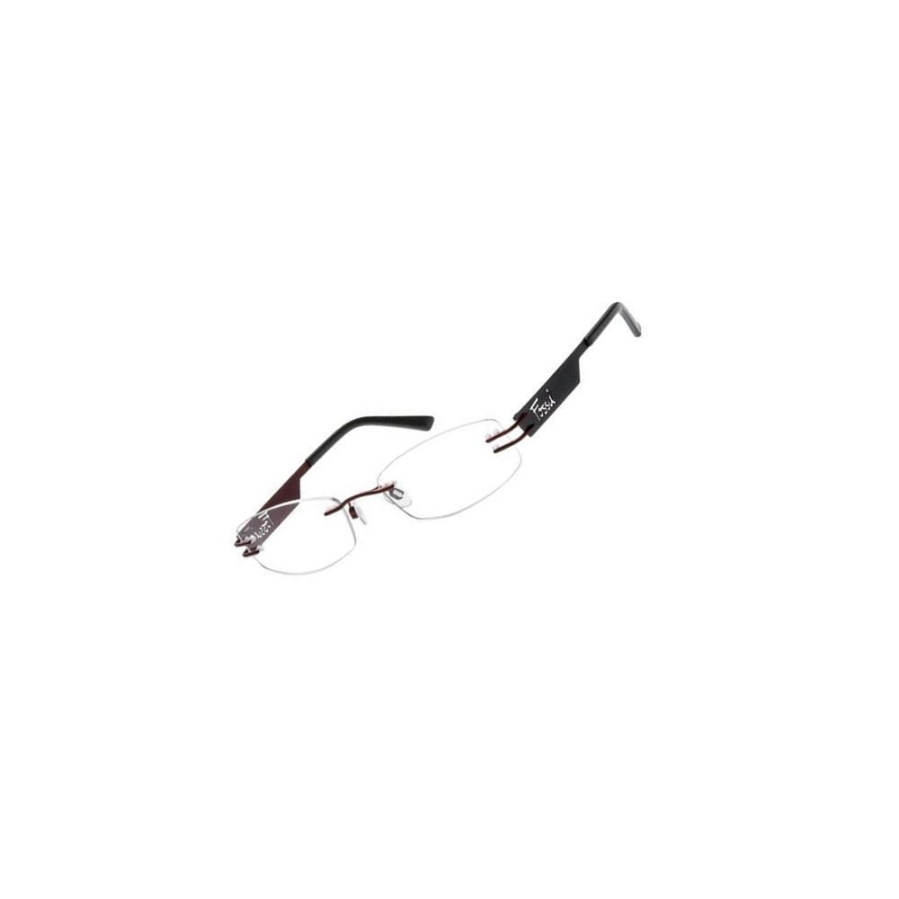 Fossil Brillengestell Korrektionsfassung Brille Metall Rot 53/18/135 - OF1157600, Metall