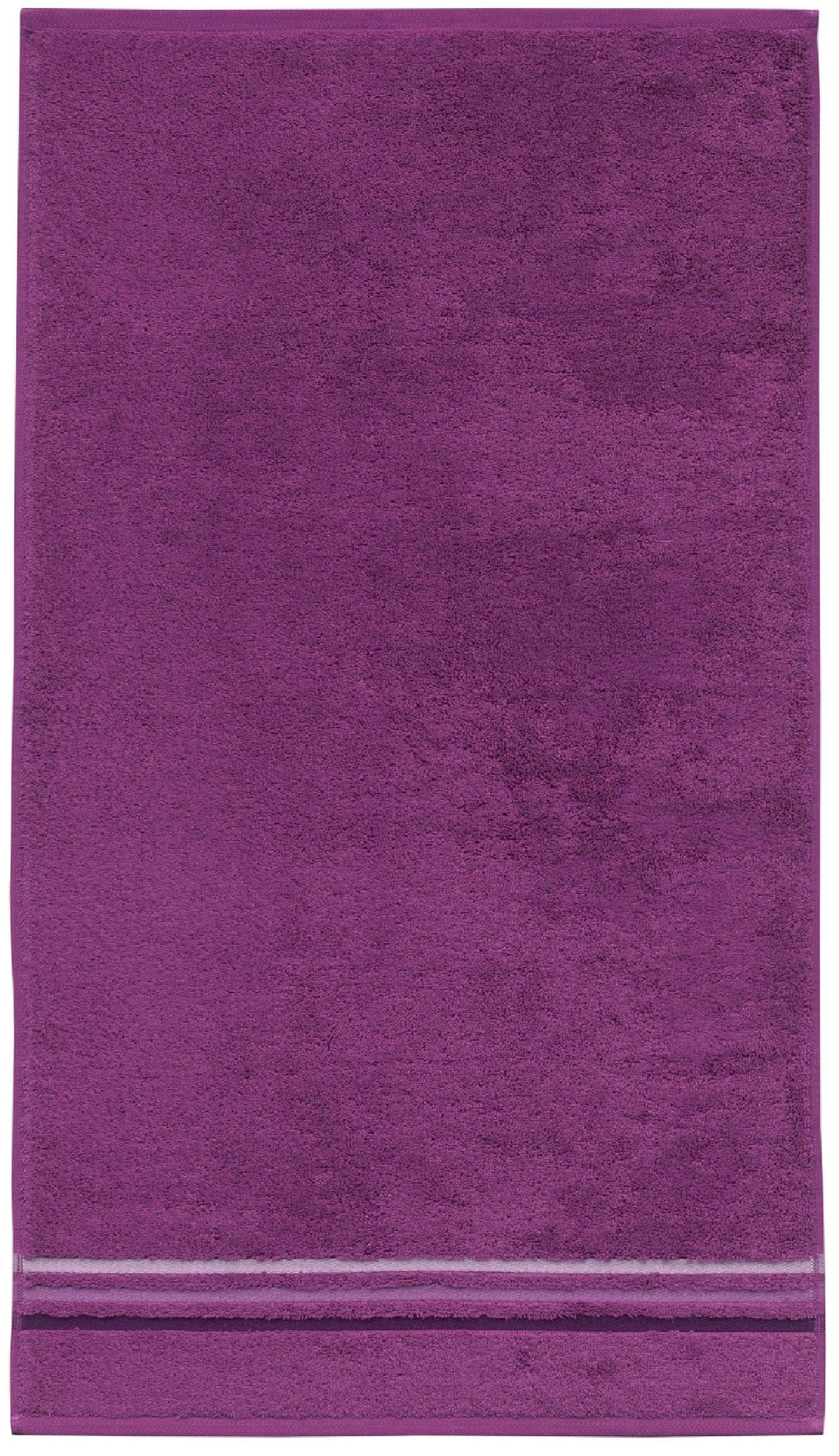 Schiesser Gästehandtücher Skyline Color aus 100 % Baumwolle mit eleganter Streifenbordüre, Frottier (Set, 5-St), MADE IN GREEN by OEKO-TEX®