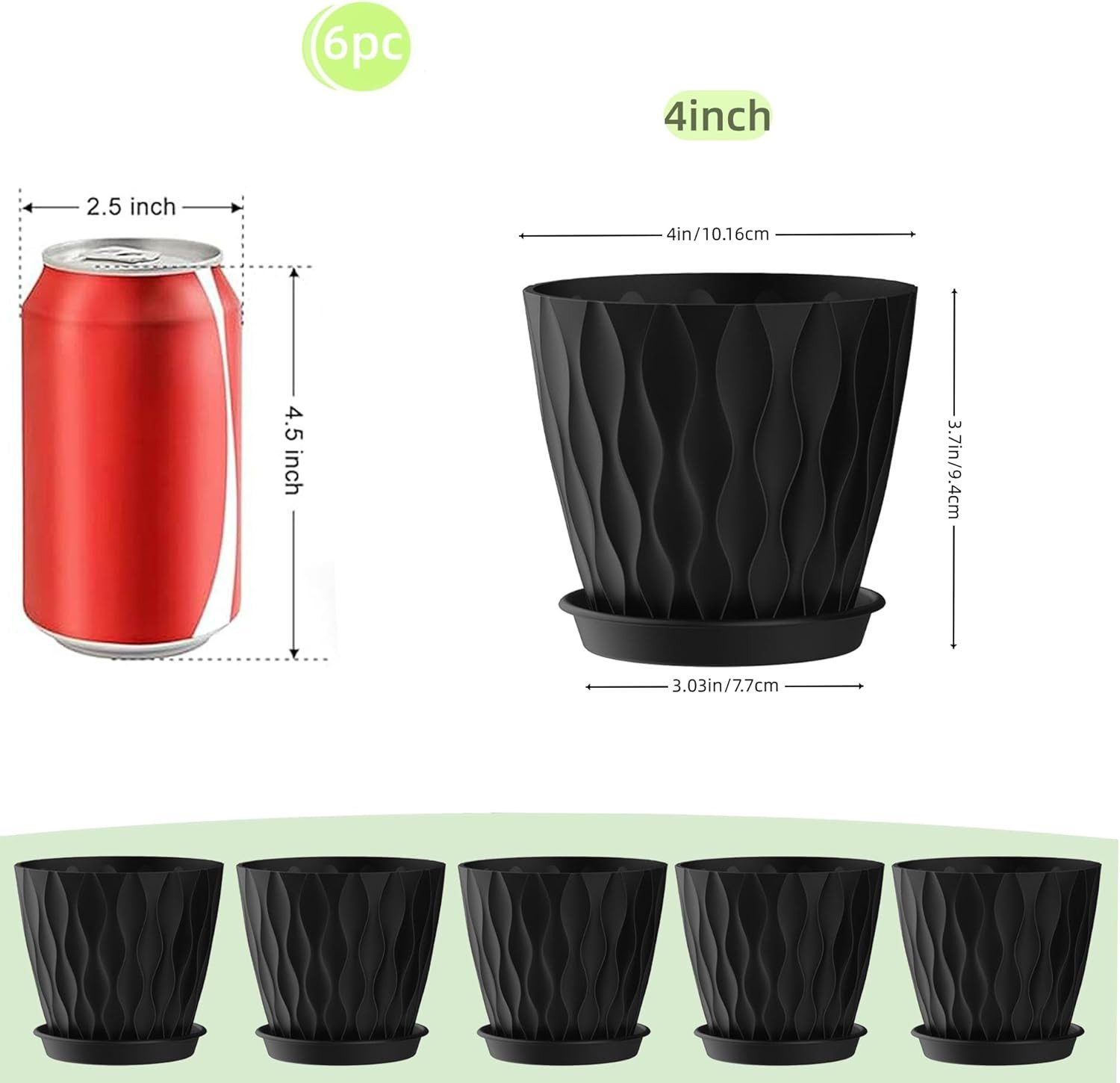 Coonoor Blumentopf 6 Packs Blumentopf mit günstig online kaufen