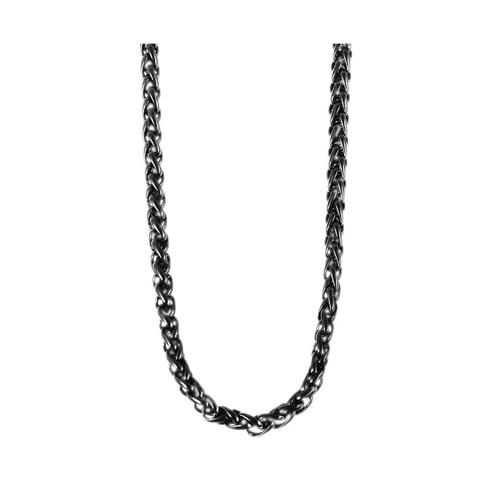 Kette ohne Anhänger Halskette – Kordelkette aus Edelstahl 55 cm