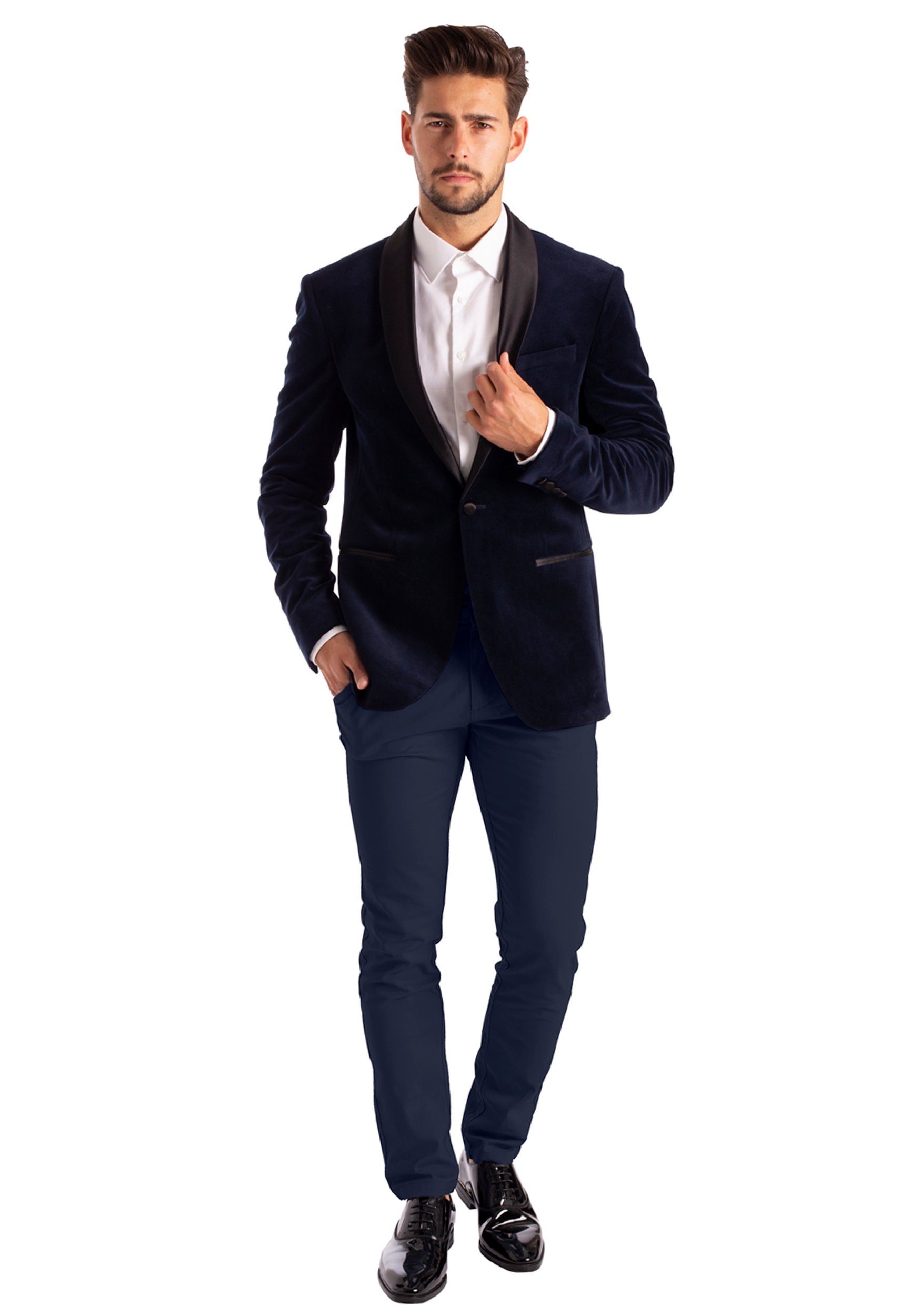 BlauerHafen Chinohose Herren Chinohose Slim Fit Stretch Business Casual Stoffhose Freizeit 4 Taschen (2 Vorder- und 2 Gesäßtaschen) – Bild 3 von 4