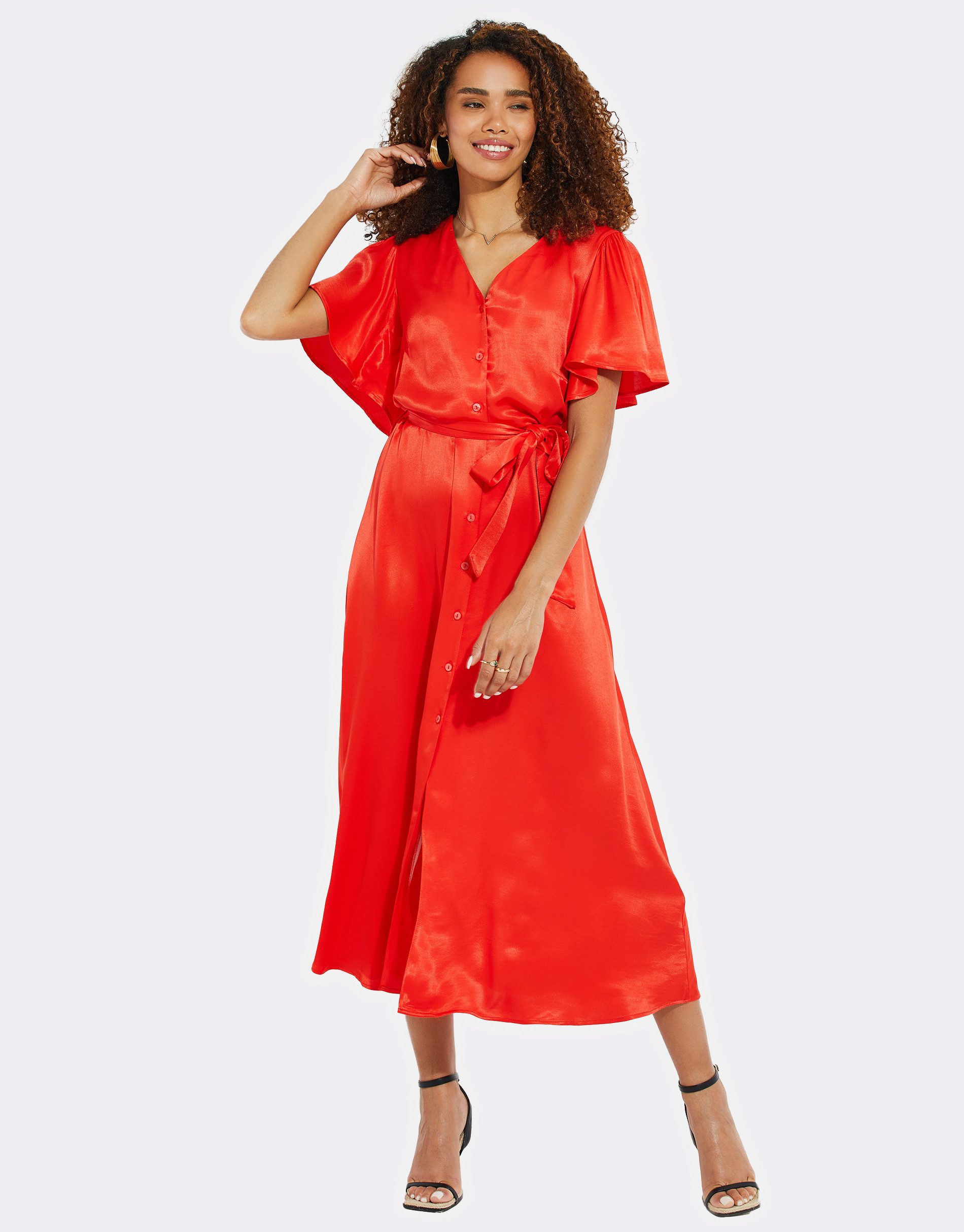 Sommerkleid THB Salad Satin Midi