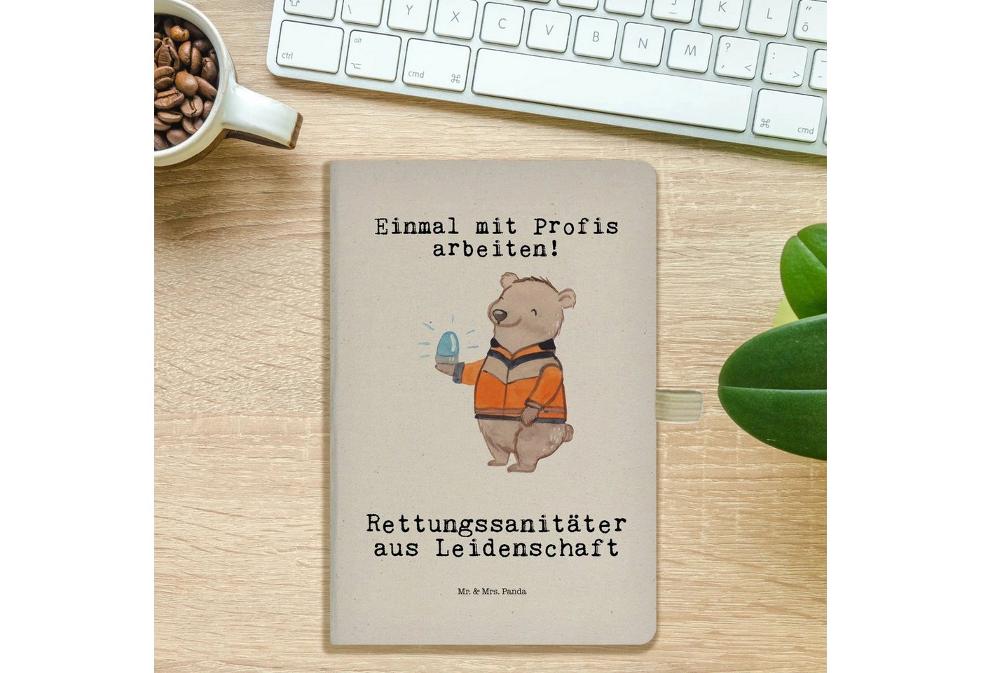 Thumbnail - Mr. & Mrs. Panda Notizbuch Rettungssanitäter Leidenschaft - Transparent - Geschenk, A5 Notizbuch Mr. & Mrs. Panda, Hochw...