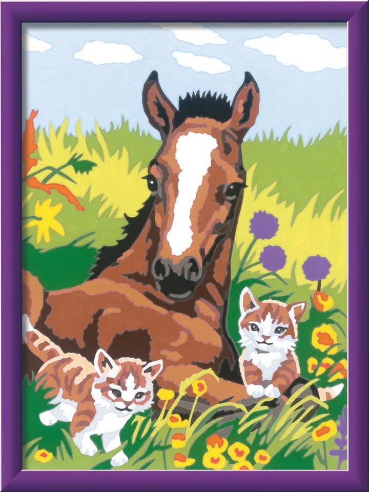 Thumbnail - Ravensburger Verlag GmbH Malen nach Zahlen Malen nach Zahlen Classic Serie D Pferde Süße Tierkinder 20299