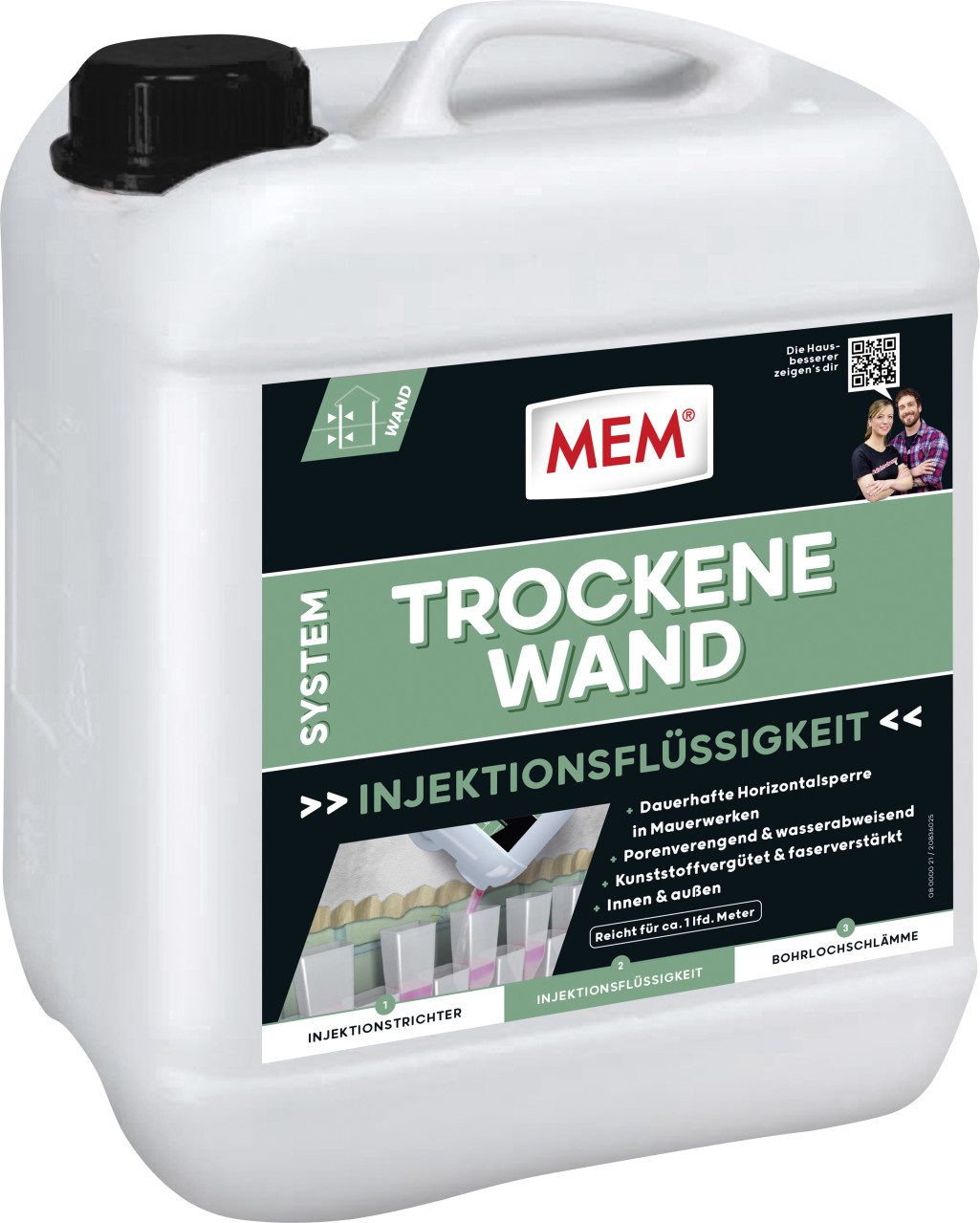 MEM Bauchemie Duschdichtung MEM Trockene Wand Injektionsflüssigkeit 5 l