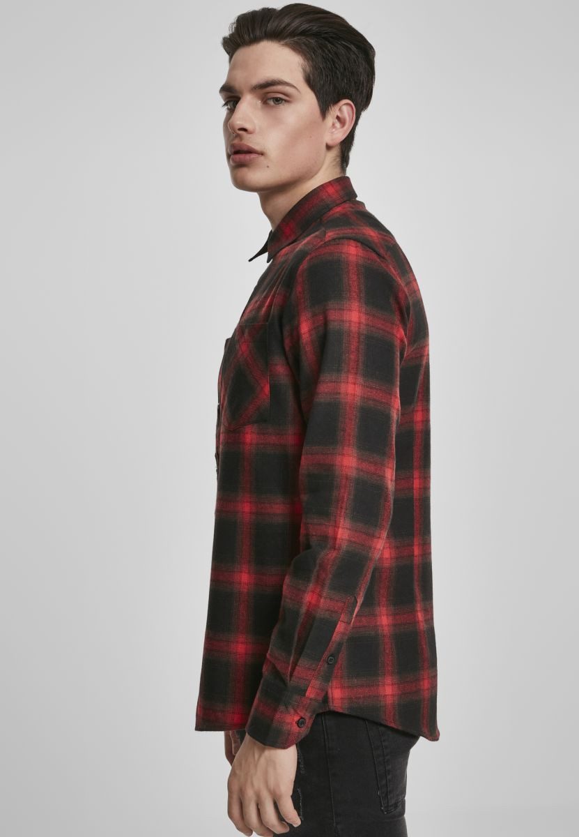 URBAN CLASSICS Outdoorhemd Checked Flanell Shirt 6 Herrenhemd