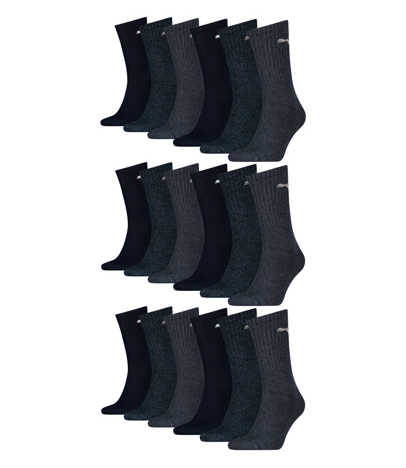 PUMA Freizeitsocken 18 Paar Sport Crew Socken (18-Paar) mit Cat-Logo