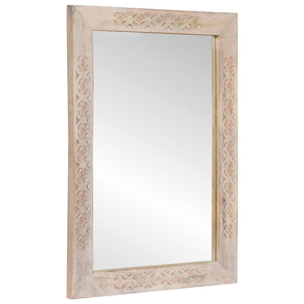 vidaXL Spiegel Wandspiegel Bleached White 70 x 50 cm Ingenieurholz und Glas (1-St)
