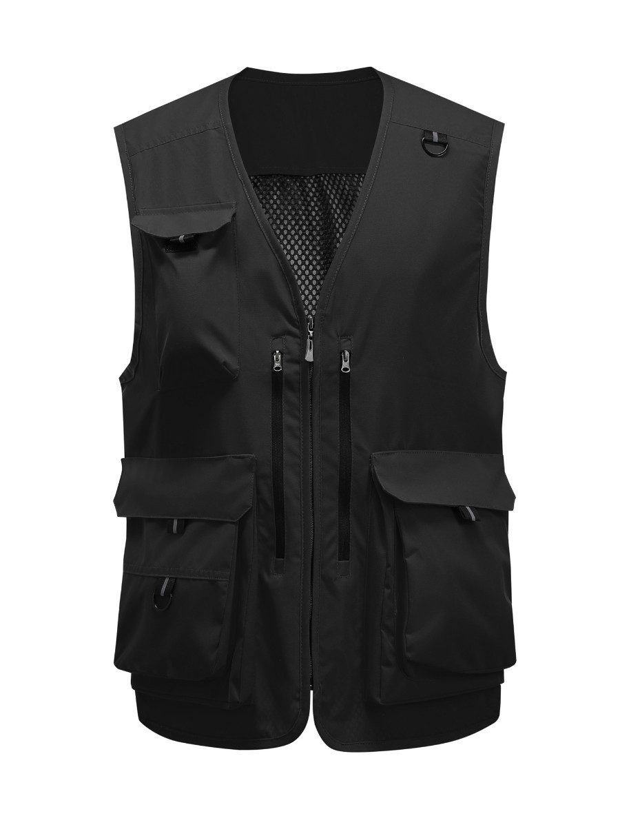 YOUTHUP Anglerweste Herren Utility Outdoorweste Multi Pocket Arbeitswesten