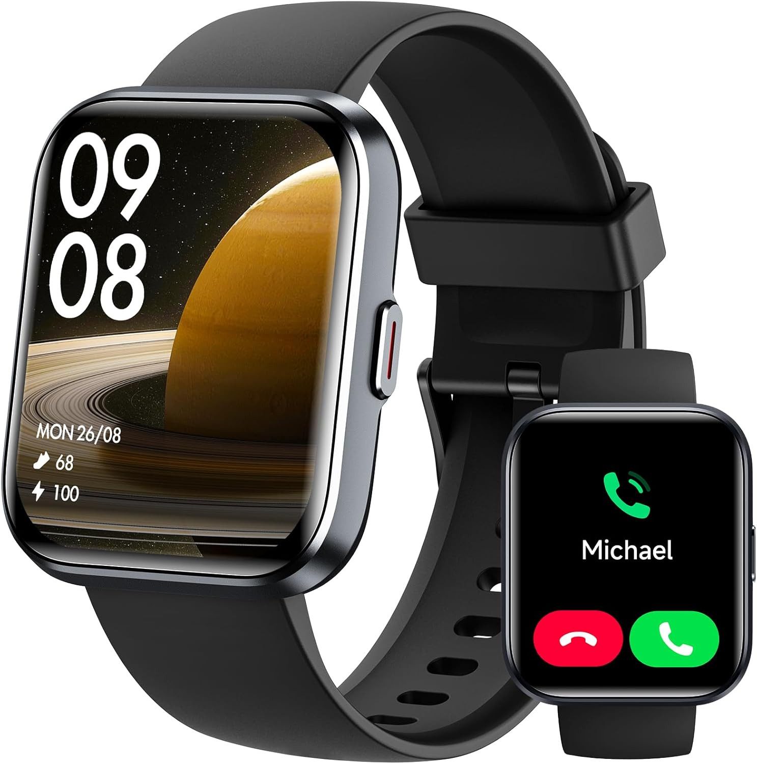 GYDOM ID208Plus Smartwatch (4,5 cm, android ios), Damen Smartwatch mit Telefonfunktion Alexa 100 Sportmodi