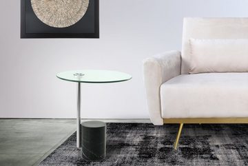 Kayoom Beistelltisch Beistelltisch Rosario 525, Tischgestell in Metall-Marmor-Kombination, Sockel Ø 17 cm