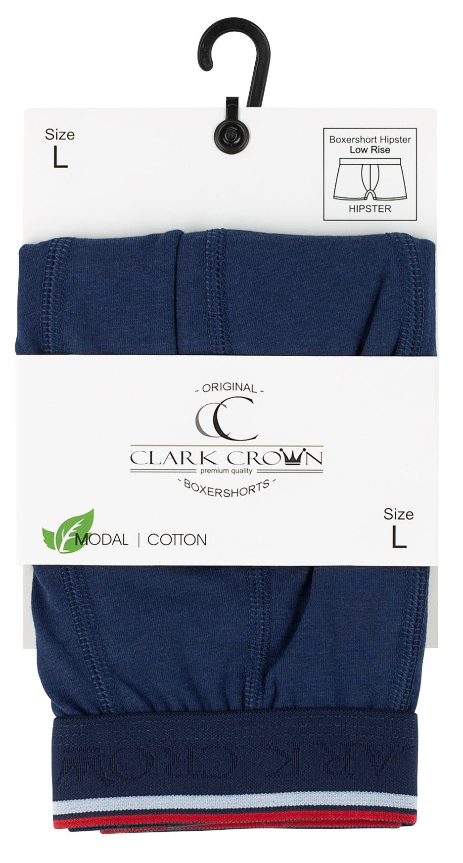 Modal in Cotton Qualität Boxershorts Clark weicher marine (4-St) Crown®