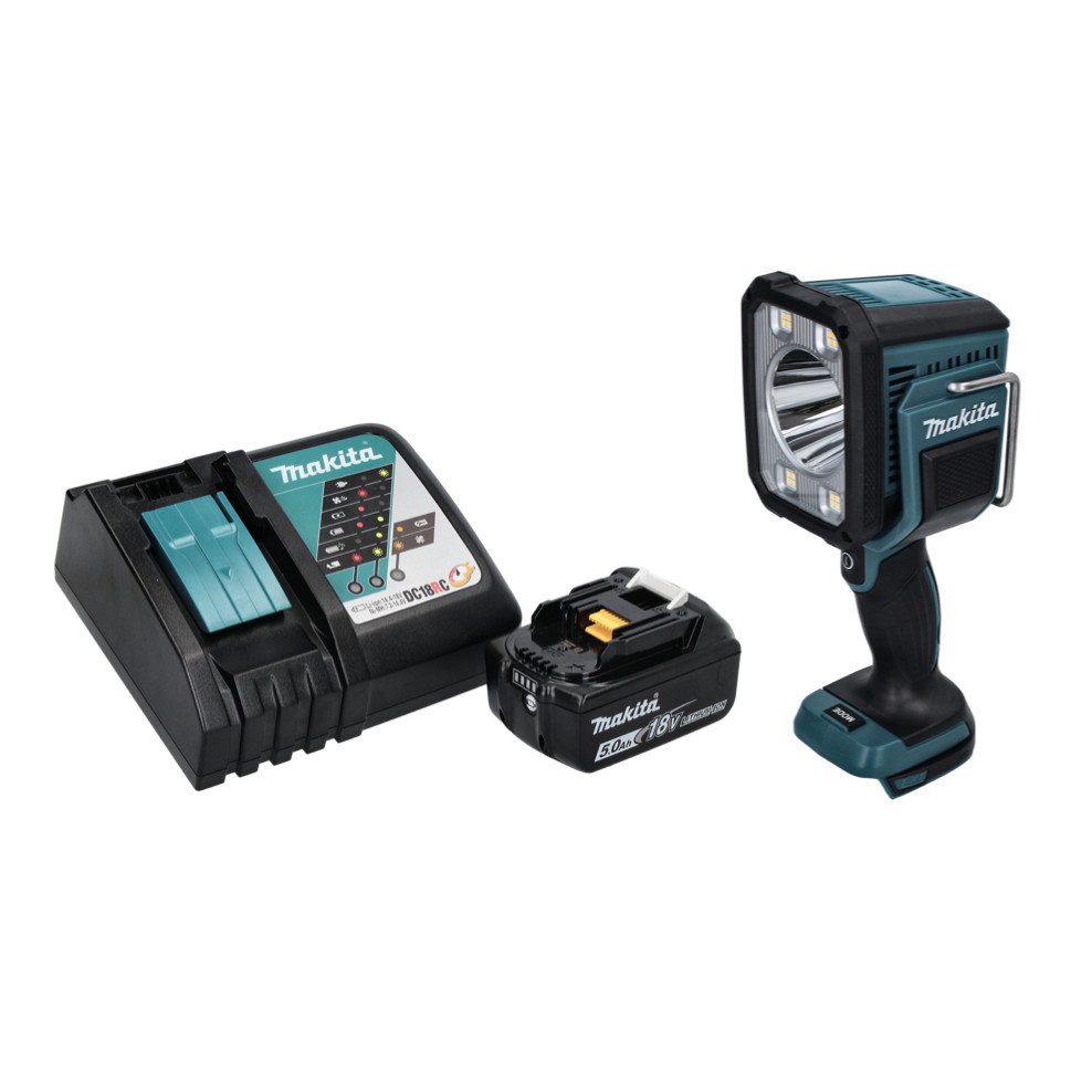 Makita Baustrahler DML 812 RT1 Akku LED Handstrahler Taschen Lampe 18 V 1250 lm + 1x