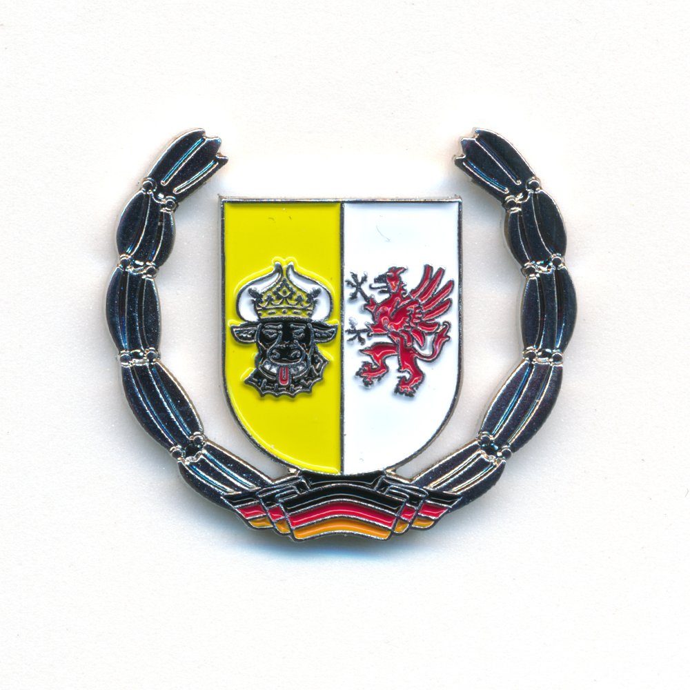 hegibaer Anstecknadel Mecklenburg-Vorpommern Wappen Schwerin Deutschland Pin Anstecker 0919 (1-tlg), Edel und Exklusiv