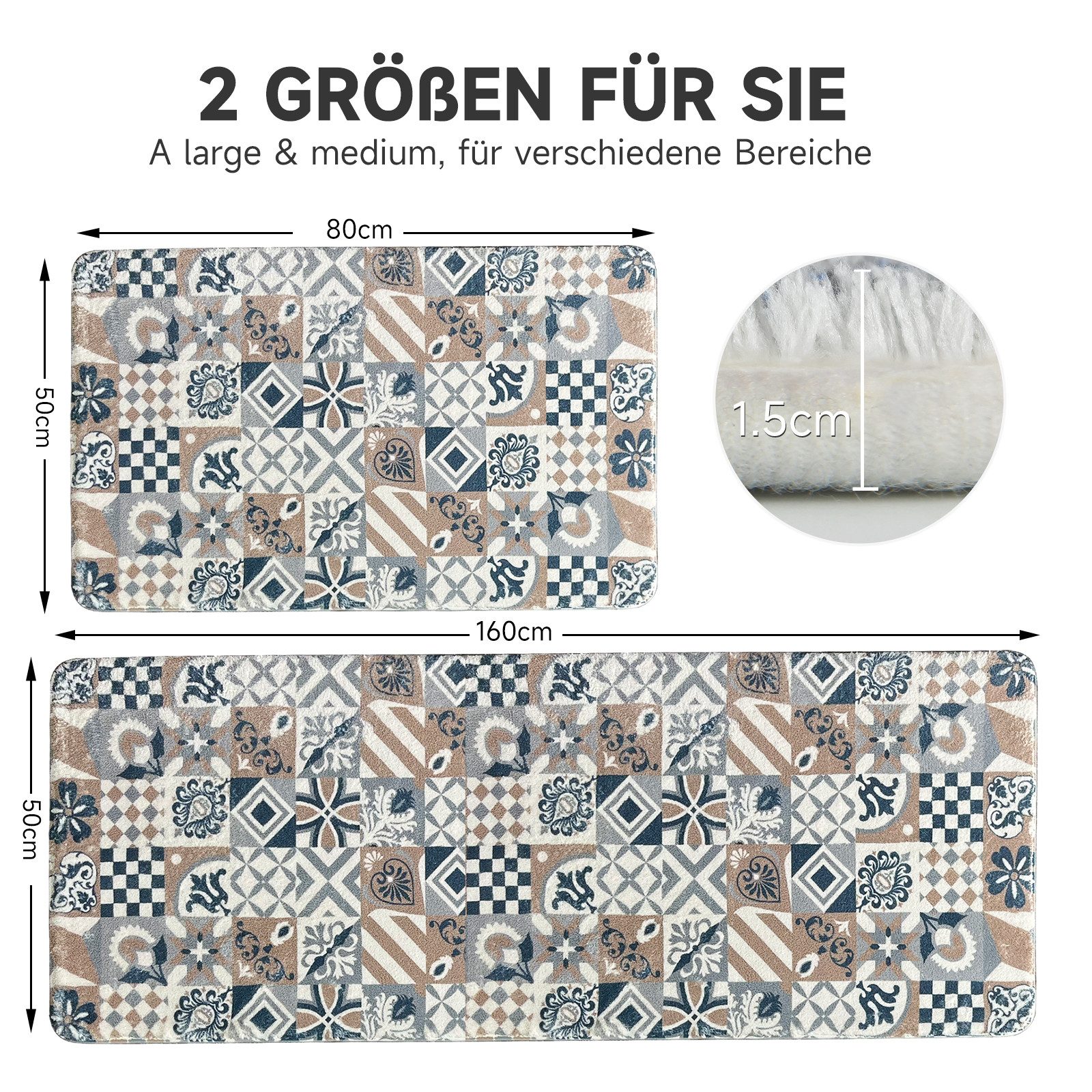 HOMELUX Badematte Badematte Badvorleger Badteppich Duschvorleger Set, Rutsc günstig online kaufen