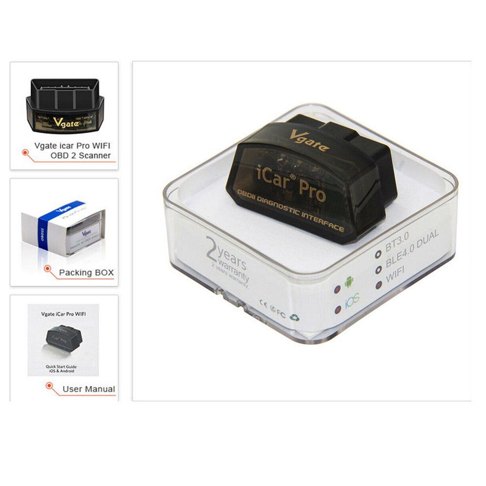 TAFFIO Vgate Android iOs Windows WiFi WLAN EOBD OBD2 KFZ Auto Check Diagnose KFZ Adapter