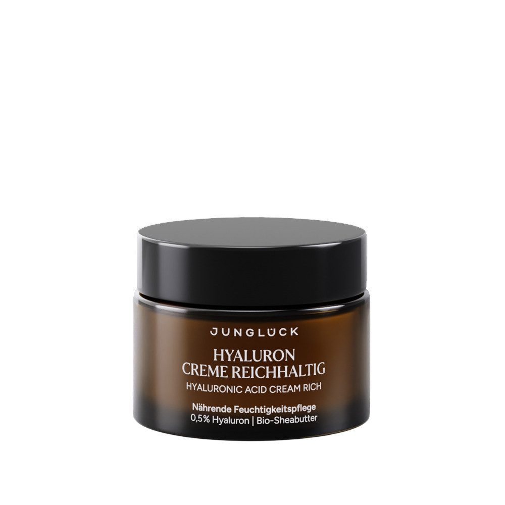 JUNGLÜCK Tagescreme Hyaluron Creme Reichhaltig - mit Bio Aloe Vera, 1-tlg., Nährende Feuchtigkeitspflege besonders für trockene Haut