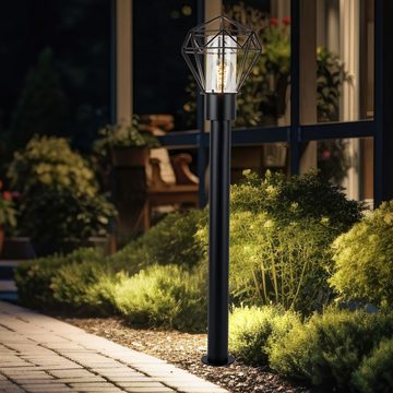 Globo Sockelleuchten, Leuchtmittel nicht inklusive, Außenstehlampe Wegeleuchte Sockellampe Gartenlampe H 100 cm 2er Set