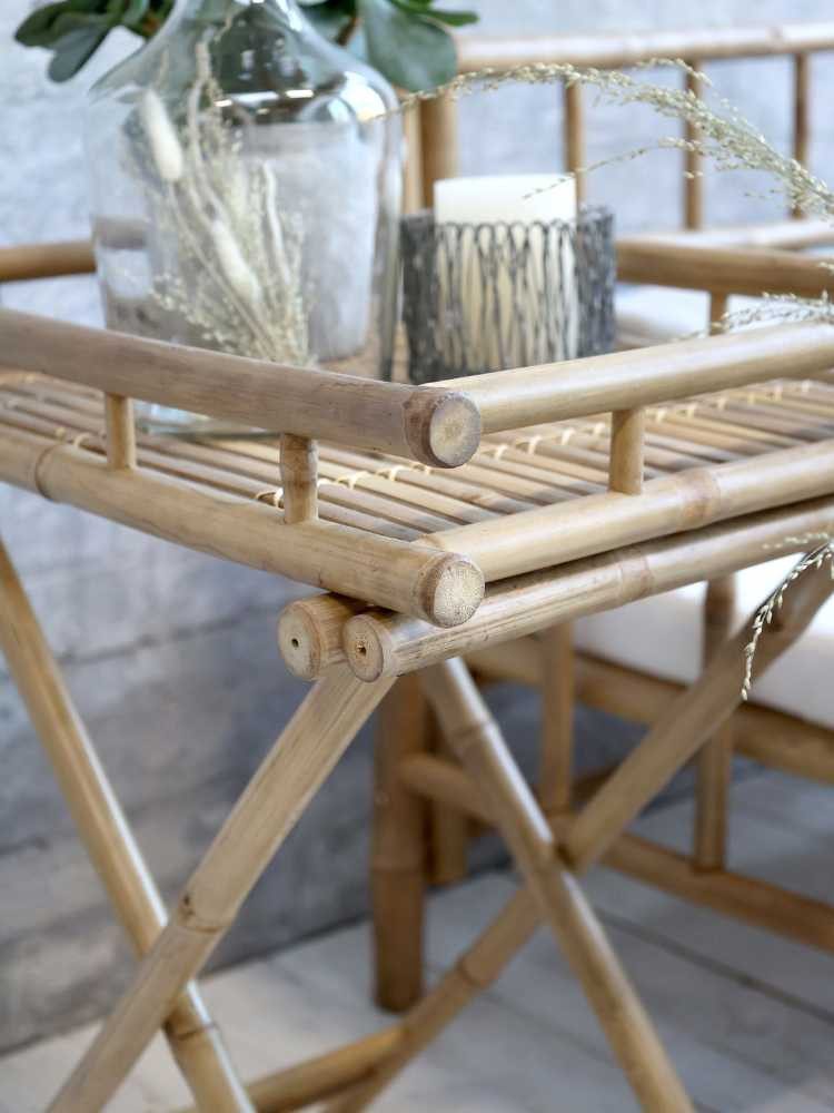 Chic Antique Beistelltisch Chic Antique Lyon Serviertisch Bambus 60x40 cm