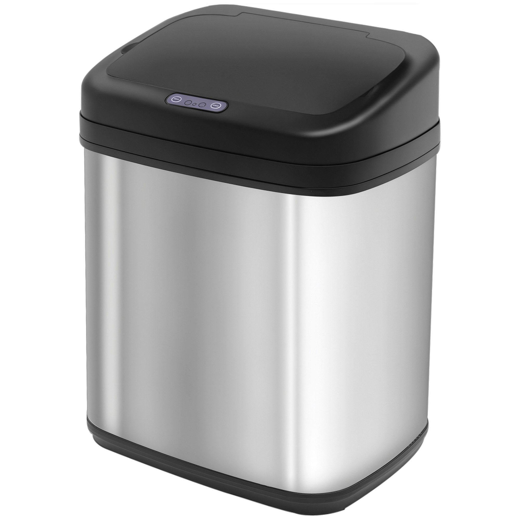 HOMCOM Mülleimer Sensor Mülleimer 20L Edelstahl mit Bewegungssensor, Inneneimer, für Büro, Schlafzimmer, Küchen Silber+Schwarz