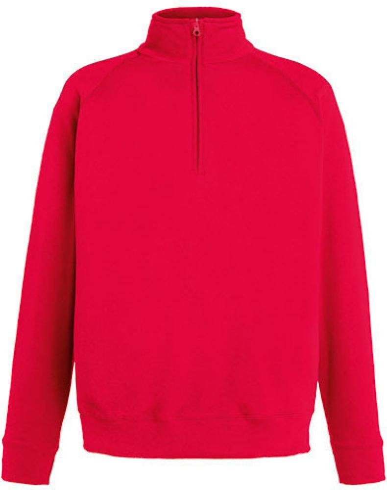 Fruit of the Loom Sweatshirt New Lightweight Zip Neck Herren Sweatshirt
