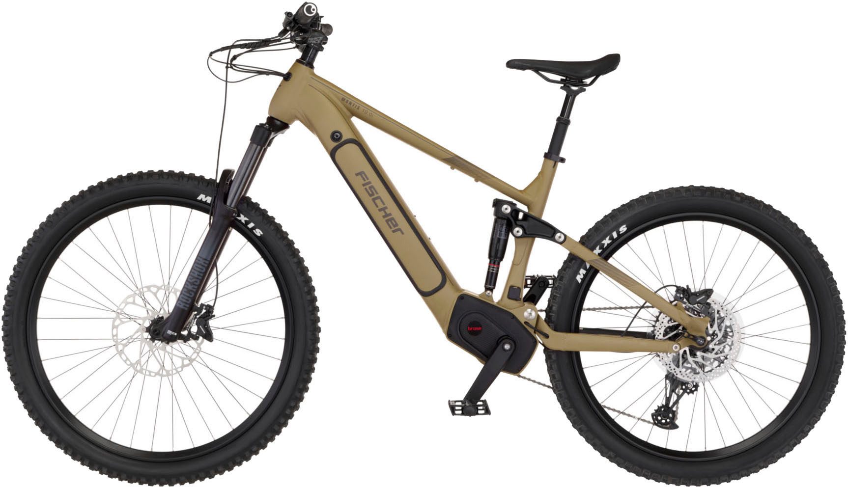 FISCHER Fahrrad E-Bike Mountainbike MONTIS 10.0i Fully 711, 12 Gang SRAM SX 11-50 Kettenschaltung Schaltwerk, Mittelmotor, 711 Wh, (mit Akku-Ladegerät, mit Werkzeug), Pedelec, Elektrofahrrad für Damen und Herren, MTB