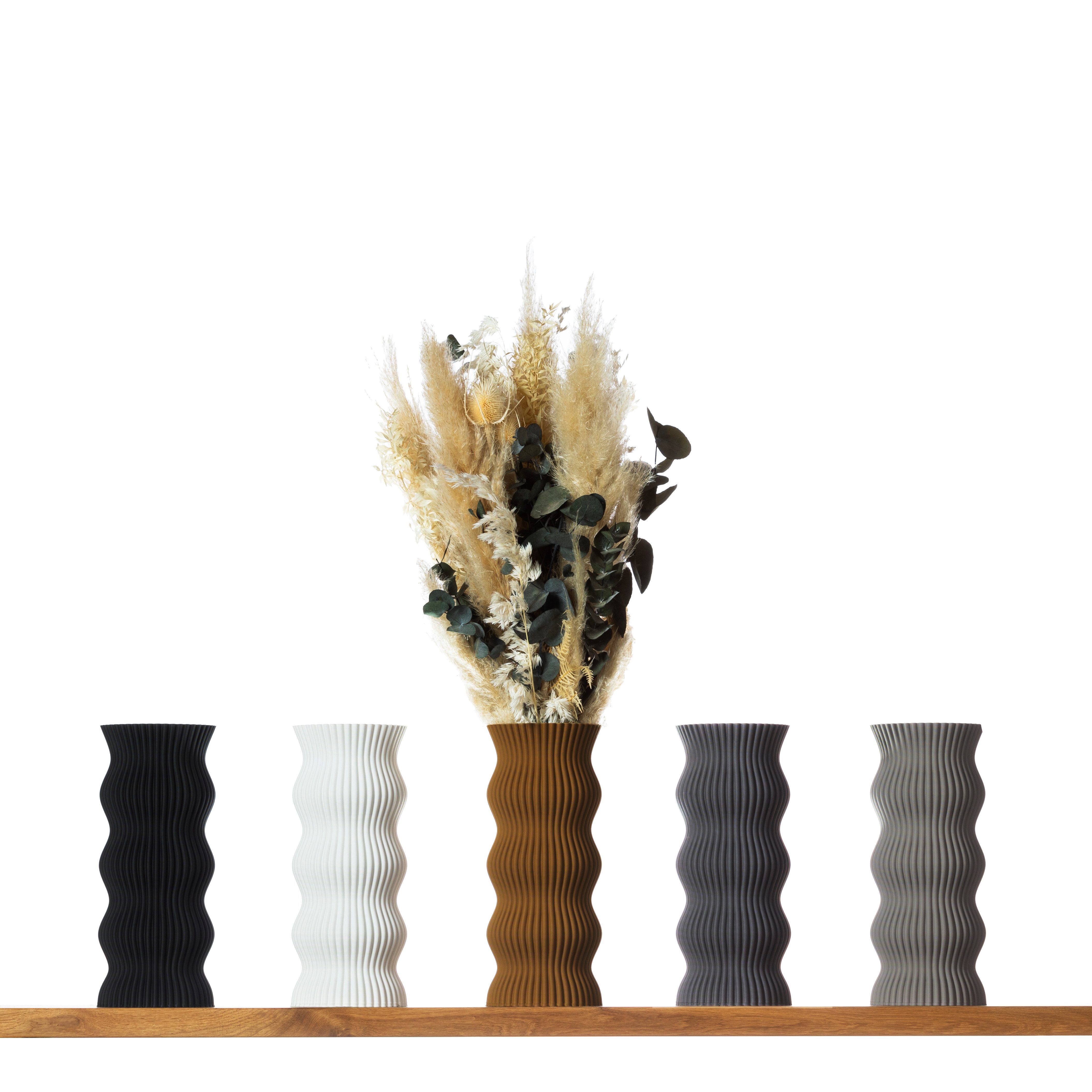 3D Vase Dekovase Anneli L 30cm Nachhaltige Deko Vase Pampasgras Trockenblum günstig online kaufen