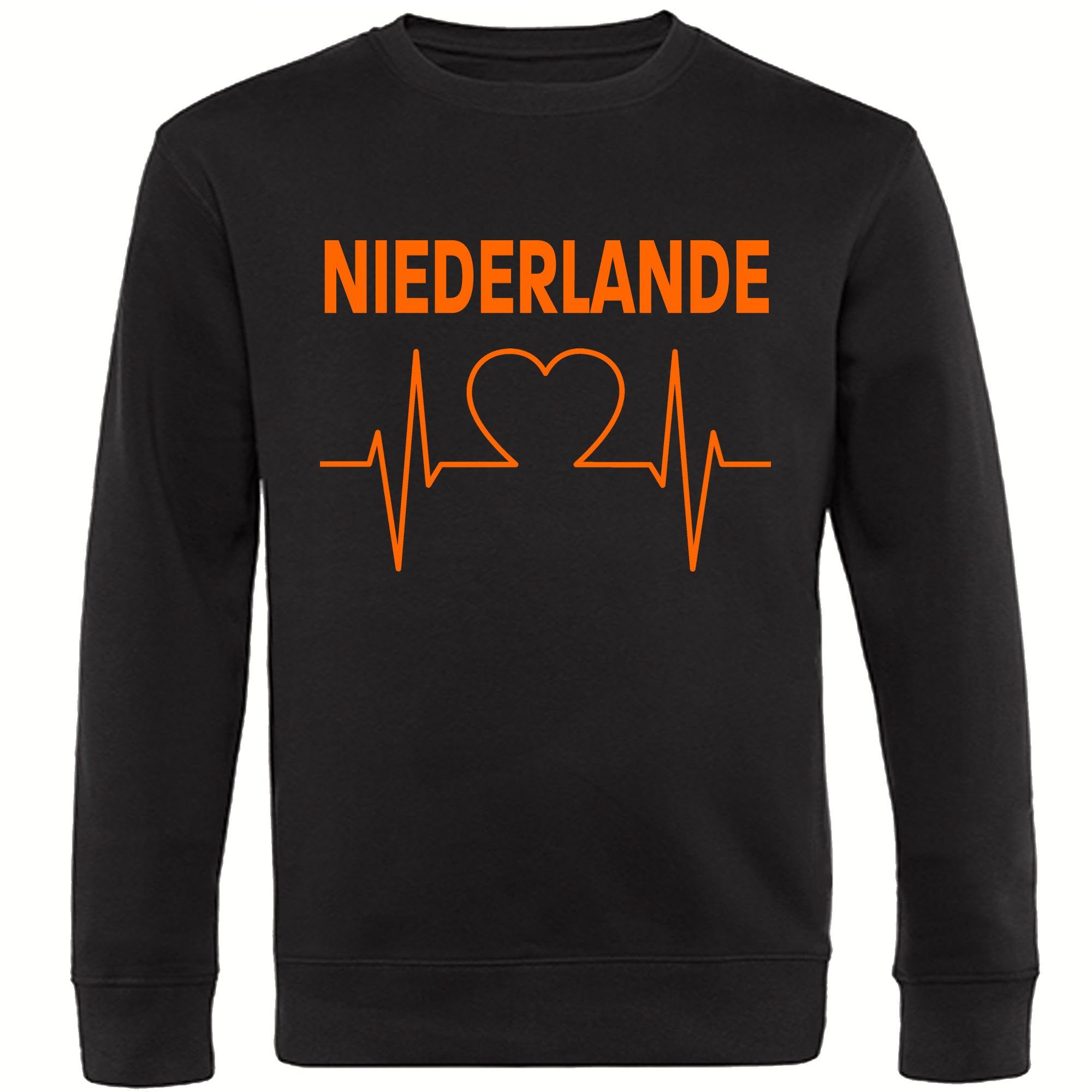 multifanshop Sweatshirt Niederlande - Herzschlag - Pullover