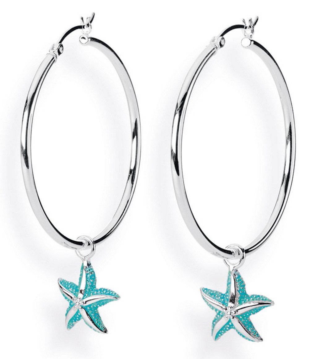 Einhänger für Ohrschmuck Seestern Silber