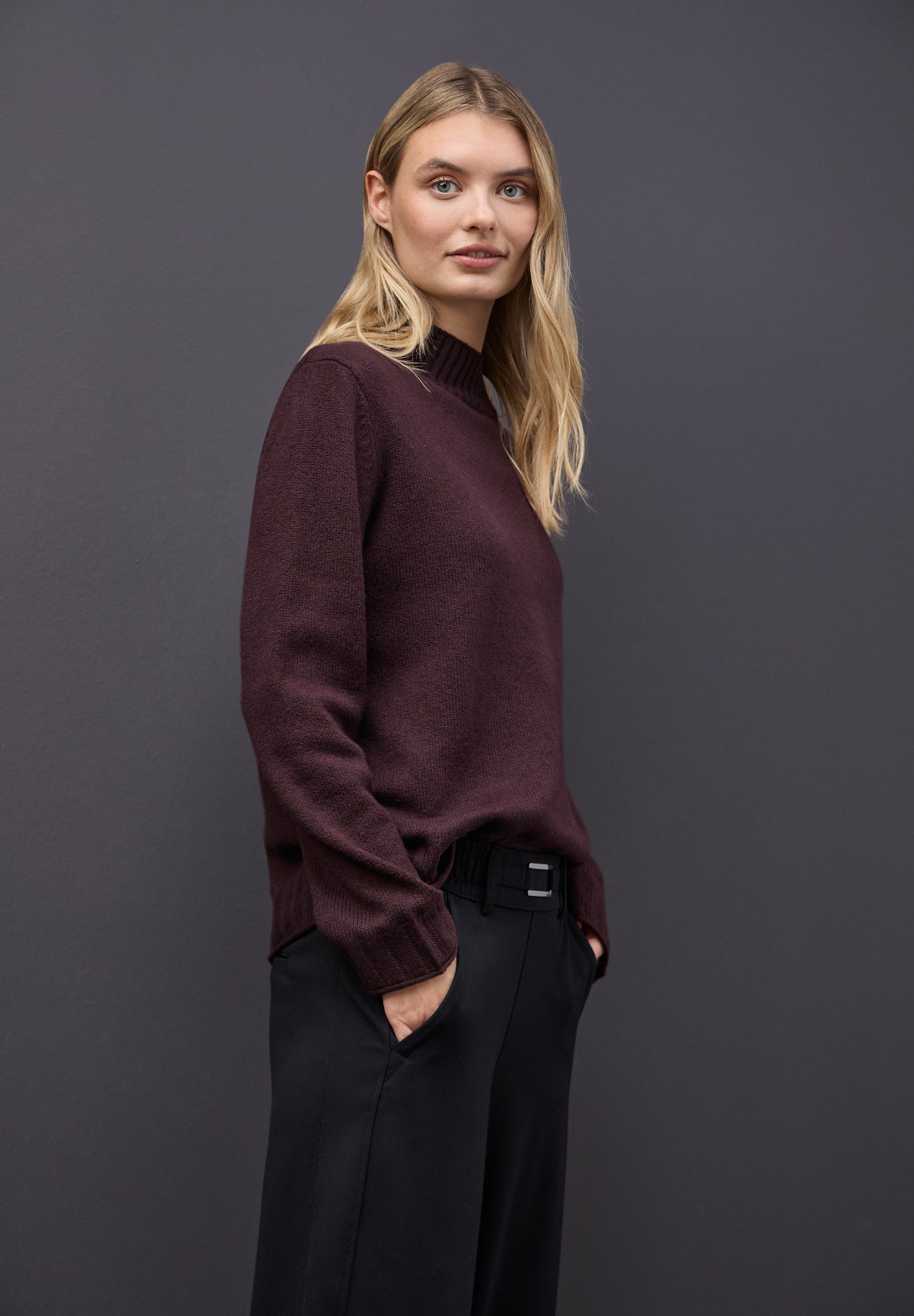 STREET ONE Rollkragenpullover mit Rippbündchen günstig online kaufen