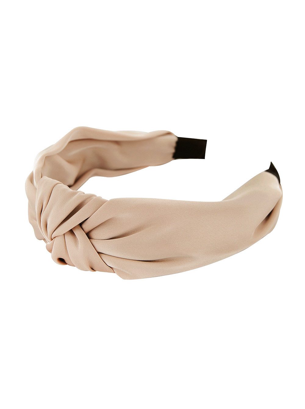 axy Haarreif Breiter Haarreif mit Knoten und Satin bezogen, Vintage Damen Haareifen Haarband
