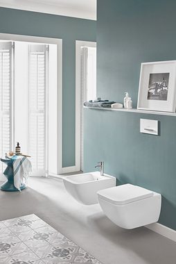 Villeroy & Boch WC-Sitz Venticello, Mit Absenkautomatik und QuickRelease 377 x 455 x 41 mm - Stone White
