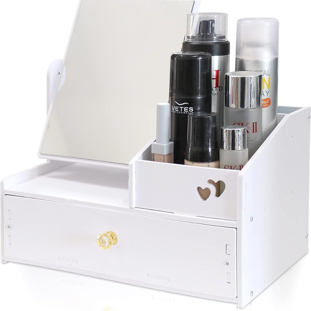 LuxusKollektion Badaccessoire-Set Desktop Kosmetik Organizer Weiß günstig online kaufen
