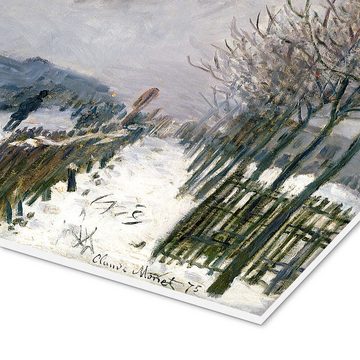 Posterlounge Forex-Bild Claude Monet, Zug im Schnee (Die Lokomotive), Wohnzimmer Malerei