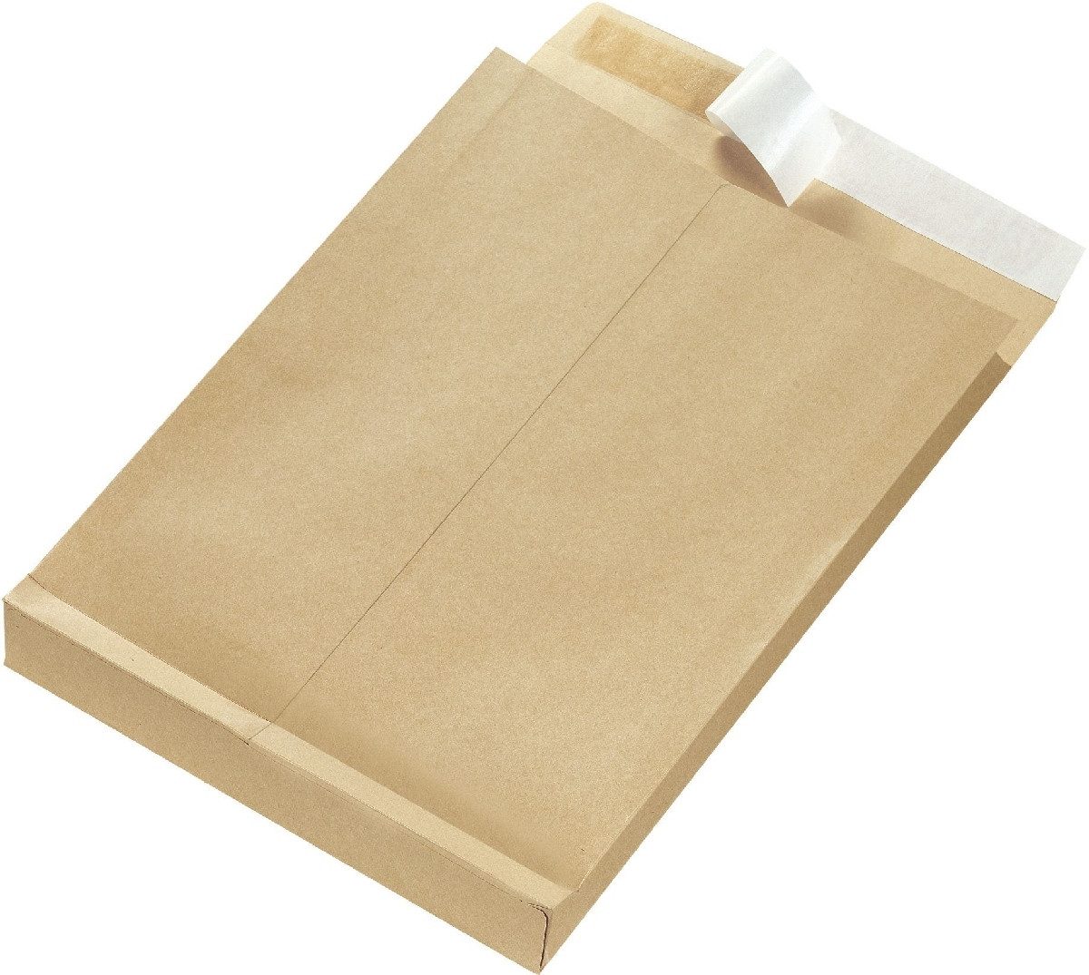 Herlitz Versandtasche Faltentaschen B4 Haftklebung VE=25 Stück braun 130g/qm 4cm Falte
